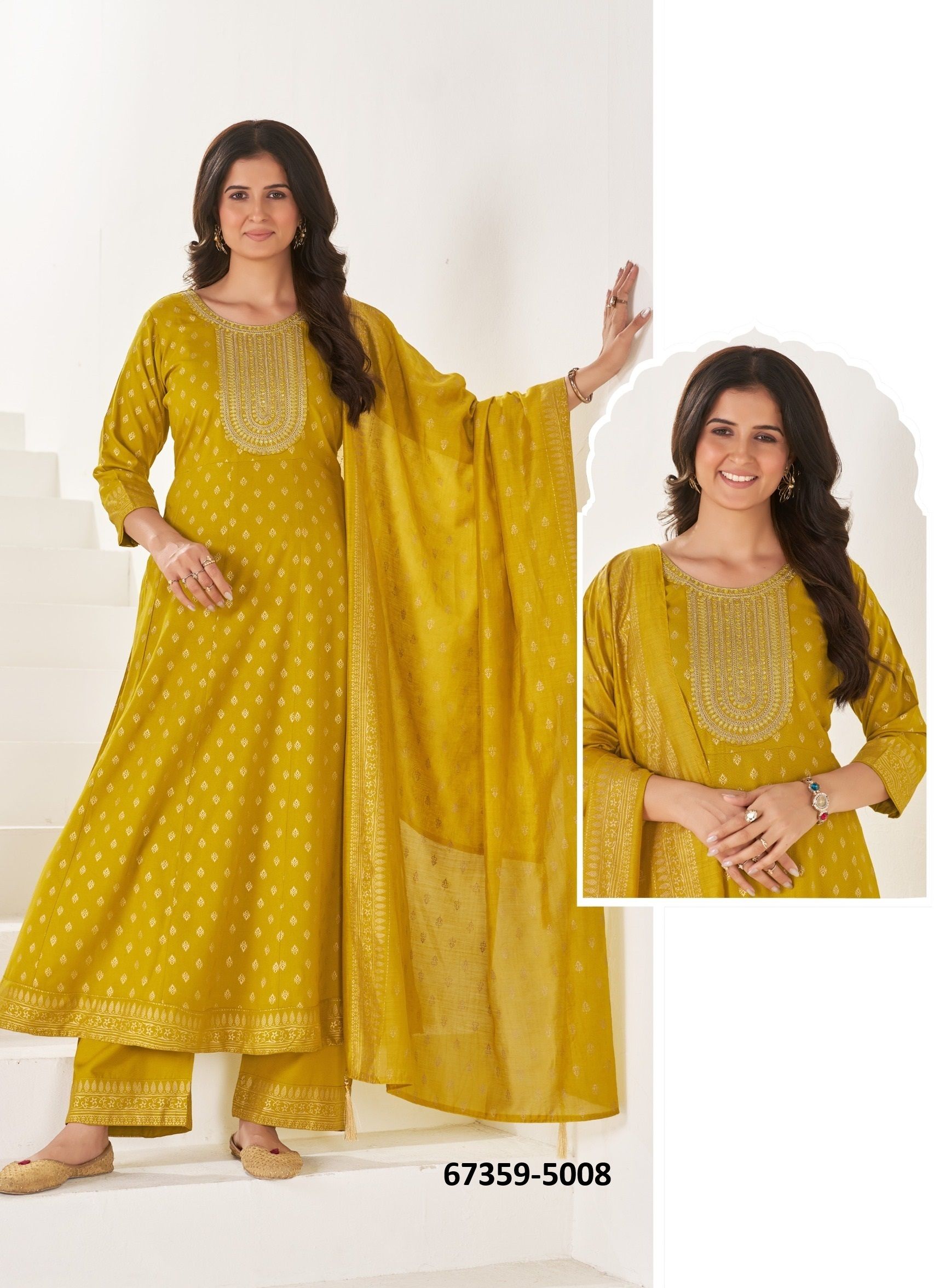 MILO PLUS SIZE - Catalog # 67359 (Set of 30 SIZE-SETS [Readymade Salwar Suits])