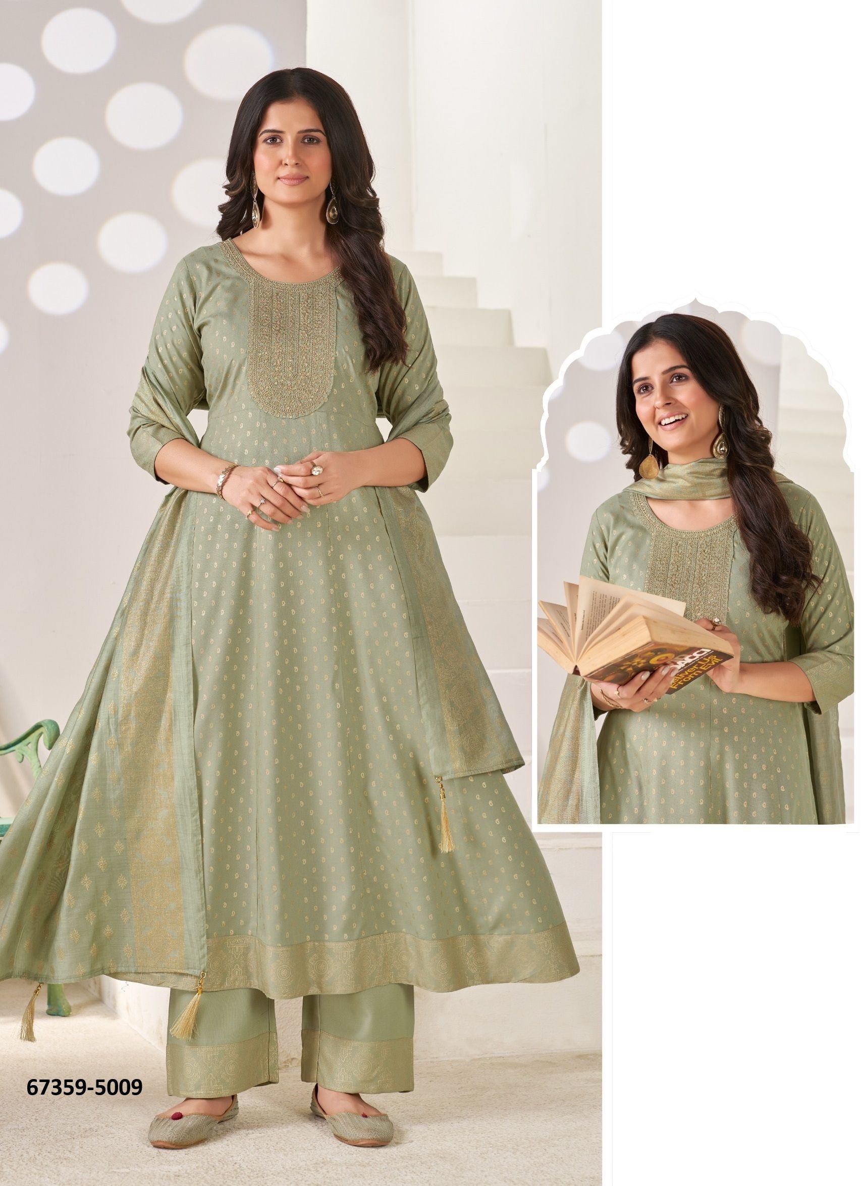 MILO PLUS SIZE - Catalog # 67359 (Set of 30 SIZE-SETS [Readymade Salwar Suits])