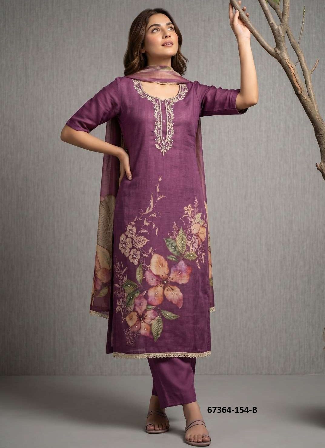 RUBRAROO - Catalog # 67364 (Set of 4 Readymade Salwar Suits)