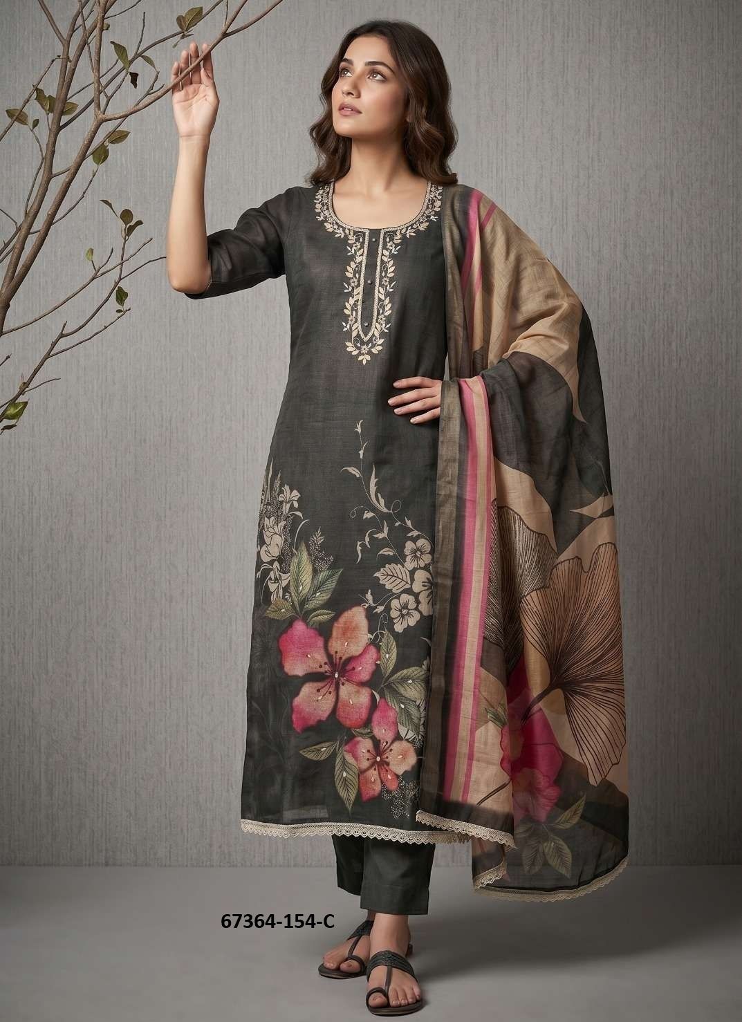 RUBRAROO - Catalog # 67364 (Set of 4 Readymade Salwar Suits)