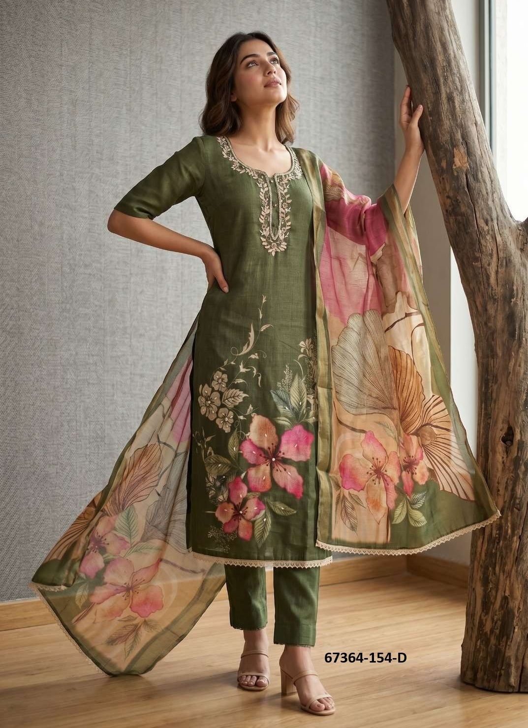RUBRAROO - Catalog # 67364 (Set of 4 Readymade Salwar Suits)