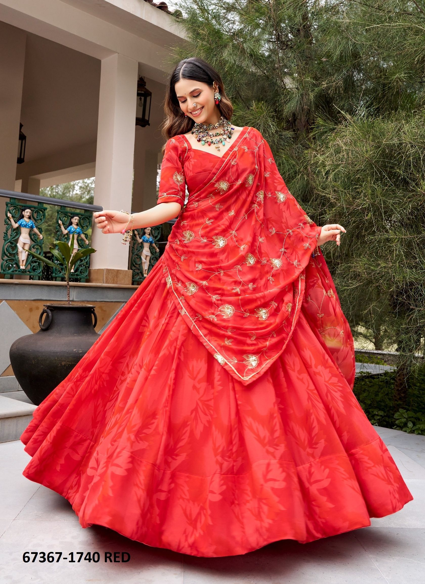 PANGHATT - Catalog # 67367 (Set of 2 Readymade Lehengas) PANGHATT - Catalog # 67367 (Set of 2 Readymade Lehengas)