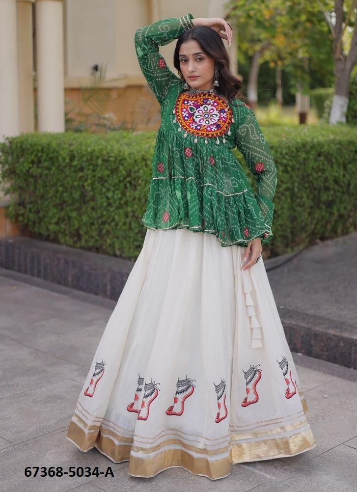 NAV DURGEY - Catalog # 67368 (Set of 3 Readymade Lehengas) NAV DURGEY - Catalog # 67368 (Set of 3 Readymade Lehengas)