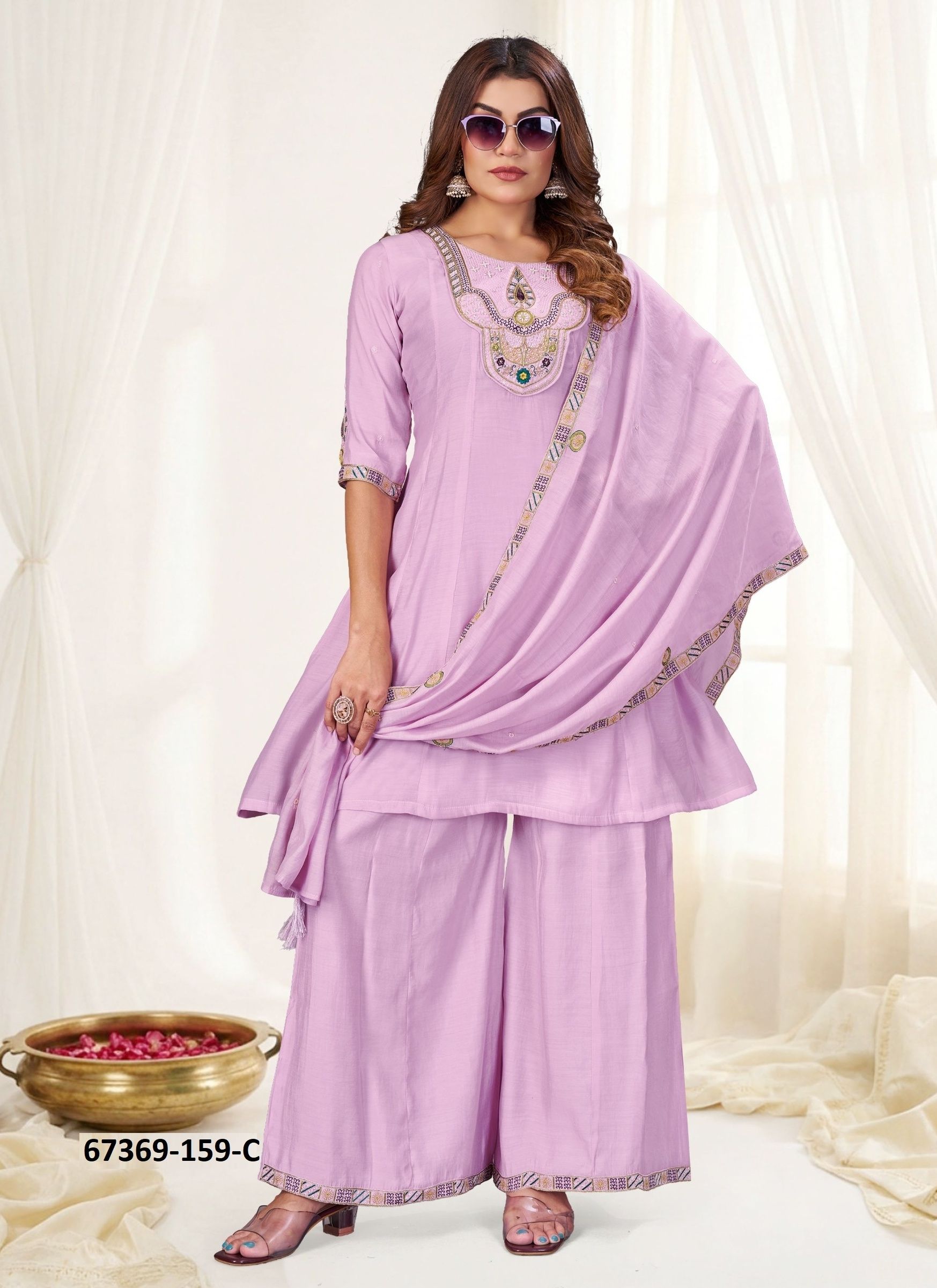 DESPERATE - Catalog # 67369 (Set of 8 Readymade Salwar Suits)