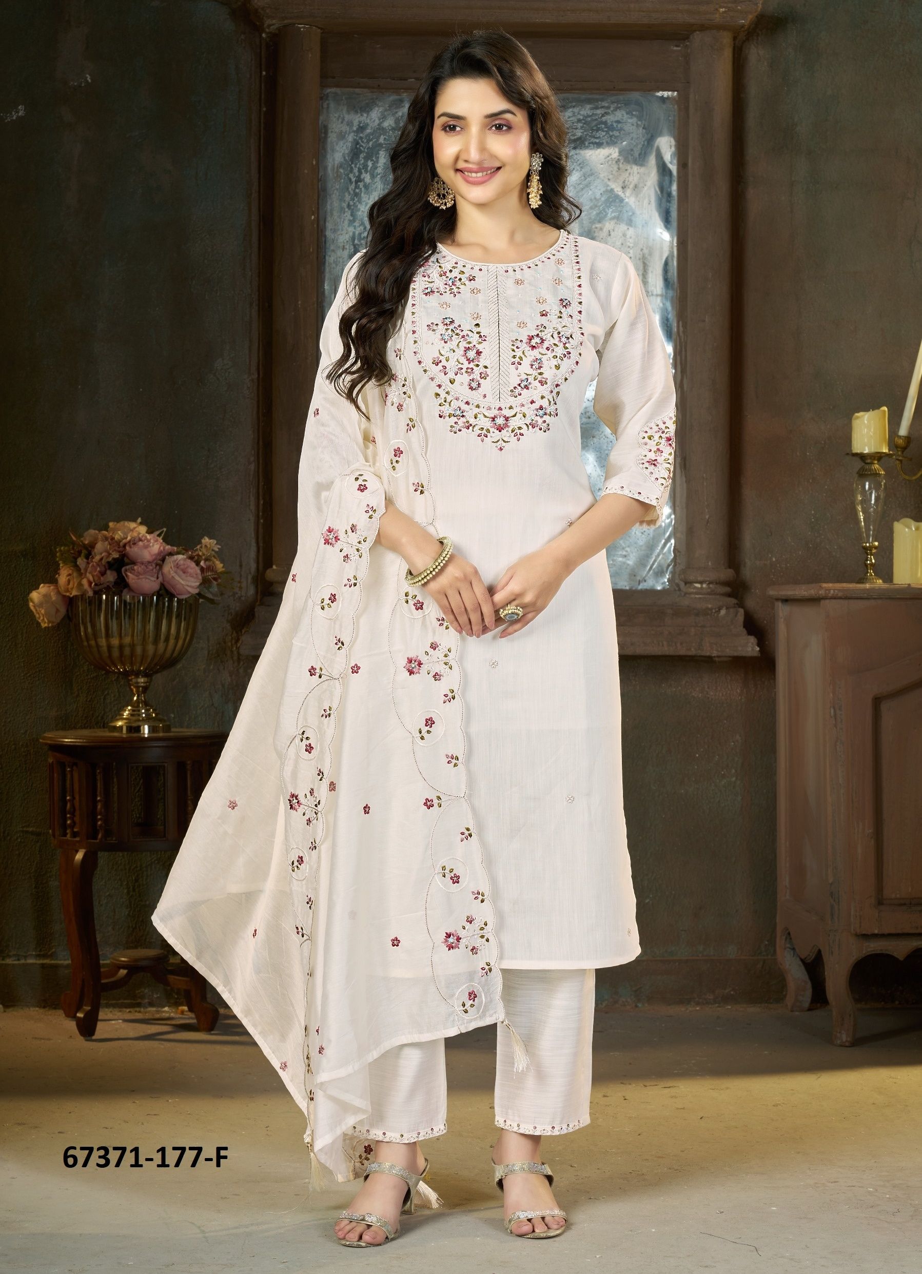 DEVINA - Catalog # 67371 (Set of 6 Readymade Salwar Suits)