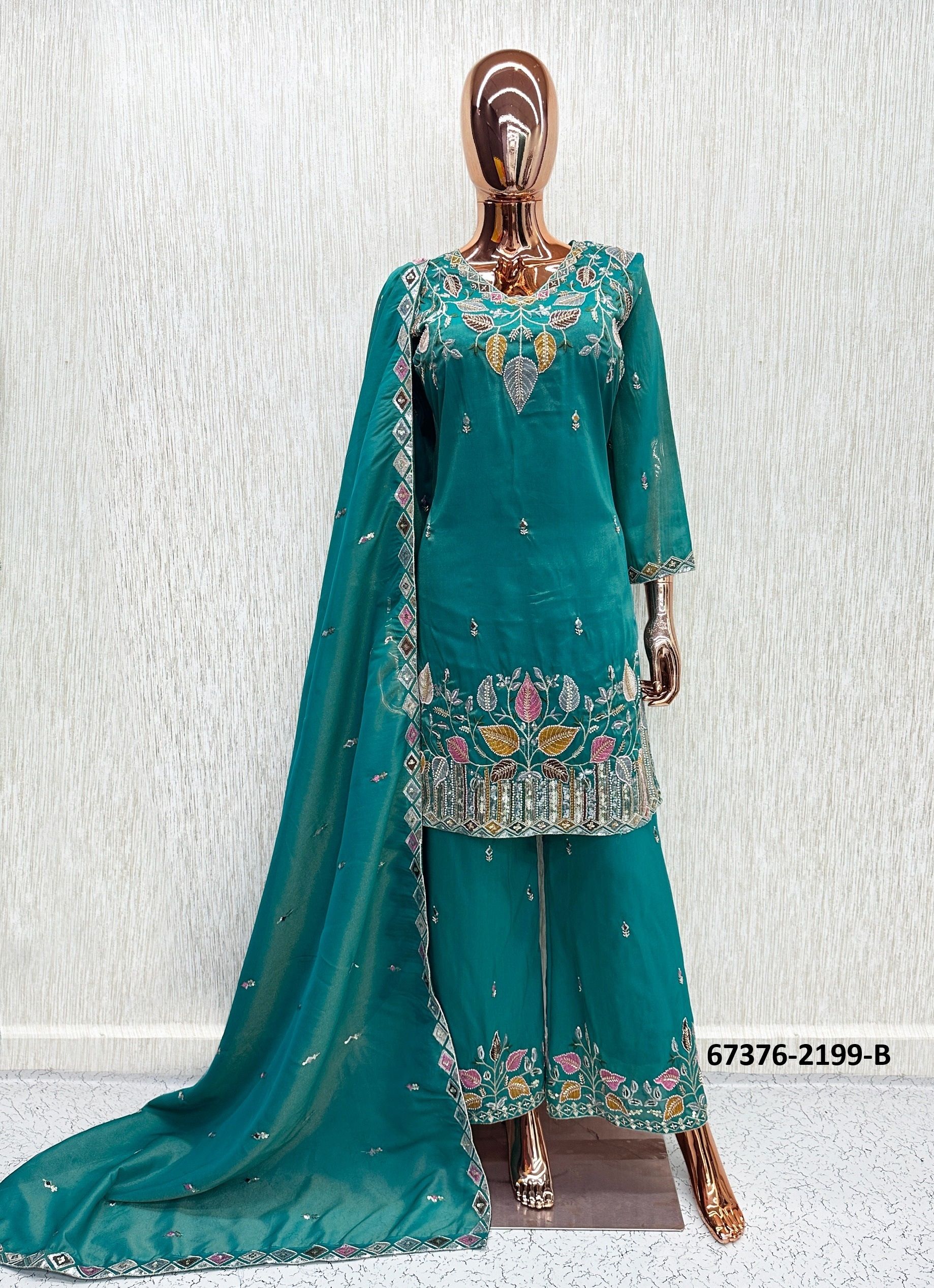 DEBINA - Catalog # 67376 (Set of 4 Readymade Salwar Suits)