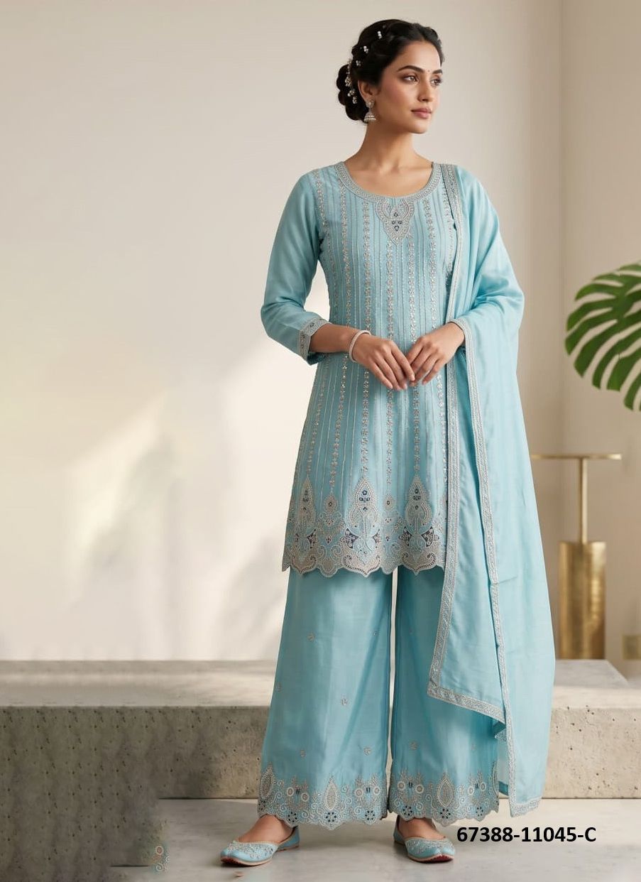 DENISHA - Catalog # 67388 (Set of 4 Readymade Salwar Suits) DENISHA - Catalog # 67388 (Set of 4 Readymade Salwar Suits)