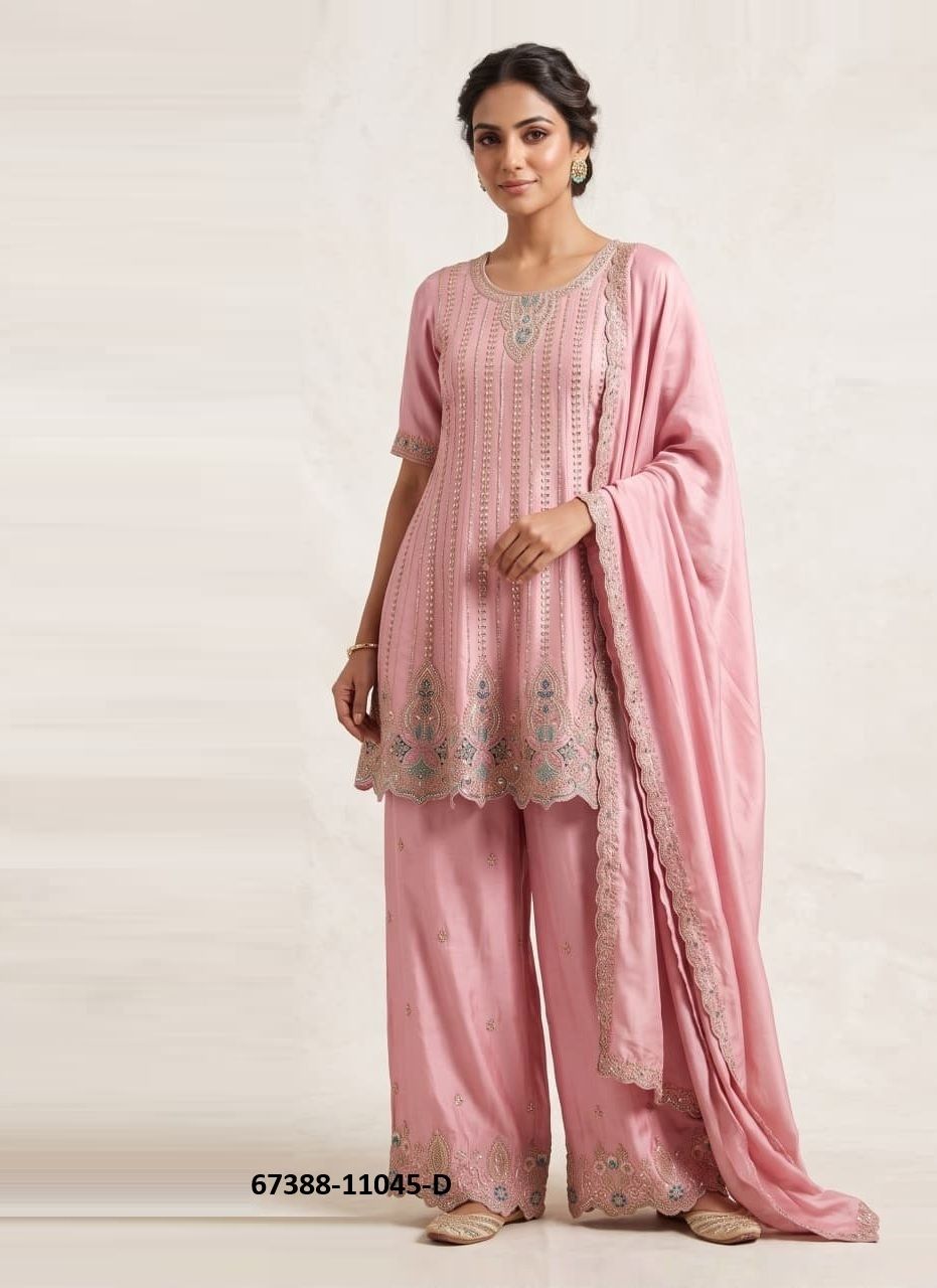 DENISHA - Catalog # 67388 (Set of 4 Readymade Salwar Suits) DENISHA - Catalog # 67388 (Set of 4 Readymade Salwar Suits)