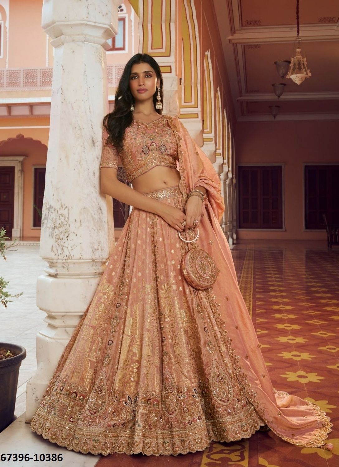 MANBHARI - Catalog # 67396 (Set of 6 Semi-Stitched Lehengas) MANBHARI - Catalog # 67396 (Set of 6 Semi-Stitched Lehengas)