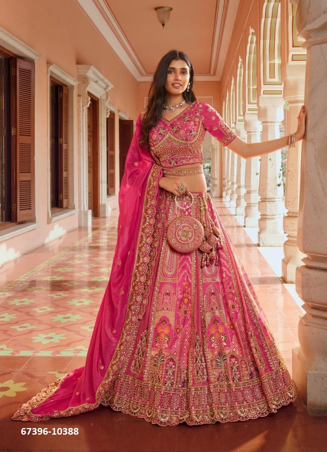 MANBHARI - Catalog # 67396 (Set of 6 Semi-Stitched Lehengas) MANBHARI - Catalog # 67396 (Set of 6 Semi-Stitched Lehengas)