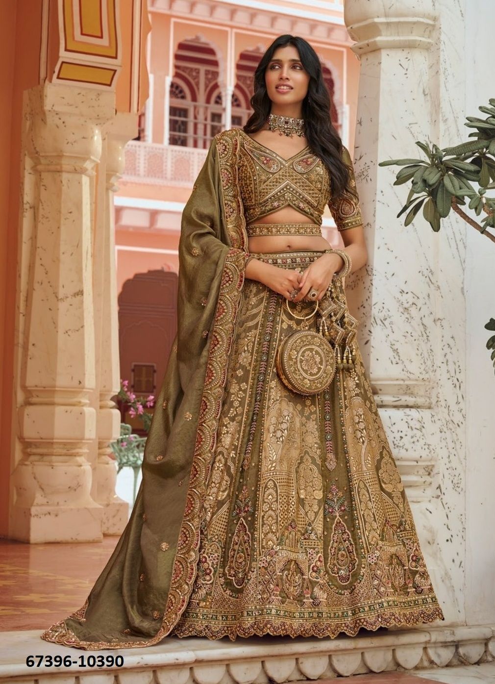 MANBHARI - Catalog # 67396 (Set of 6 Semi-Stitched Lehengas) MANBHARI - Catalog # 67396 (Set of 6 Semi-Stitched Lehengas)
