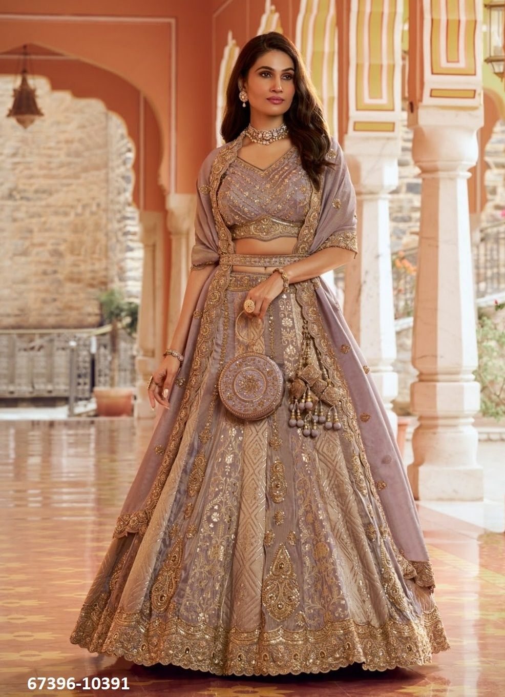 MANBHARI - Catalog # 67396 (Set of 6 Semi-Stitched Lehengas) MANBHARI - Catalog # 67396 (Set of 6 Semi-Stitched Lehengas)