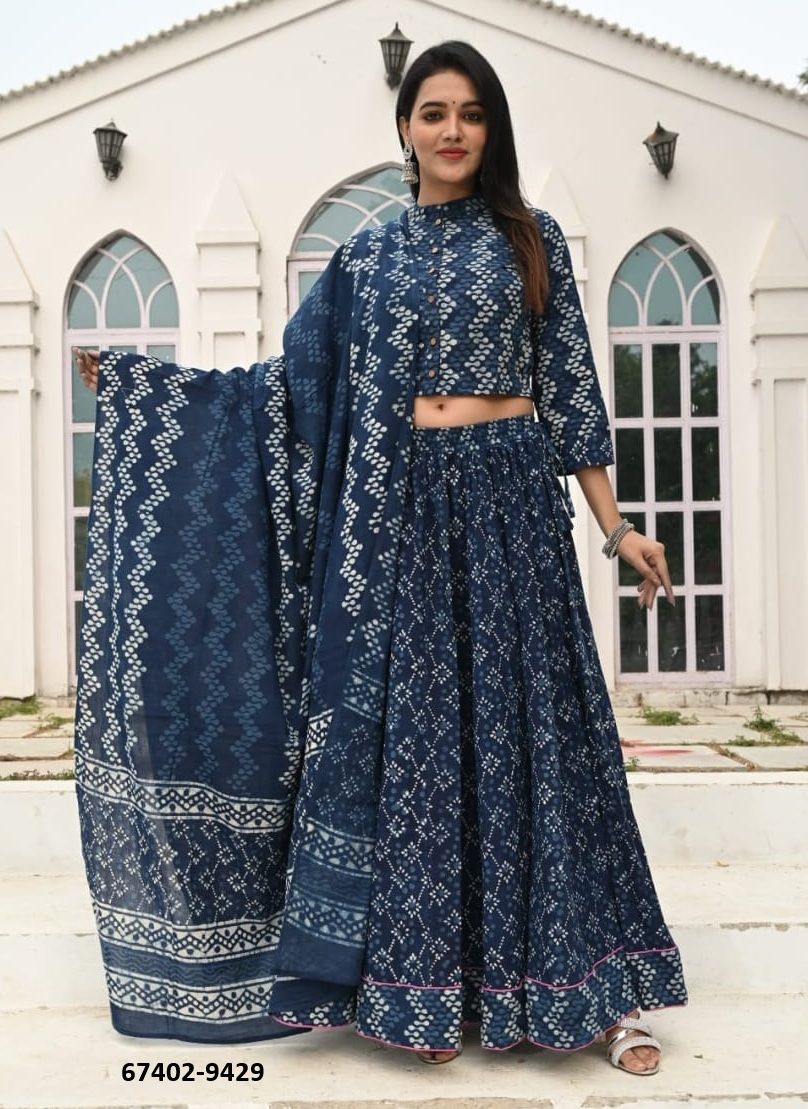 HAND BAGRU PRINTED NAVRATRI SPECIAL - Catalog # 67402 (Set of 9 Readymade Lehengas) HAND BAGRU PRINTED NAVRATRI SPECIAL - Catalog # 67402 (Set of 9 Readymade Lehengas)