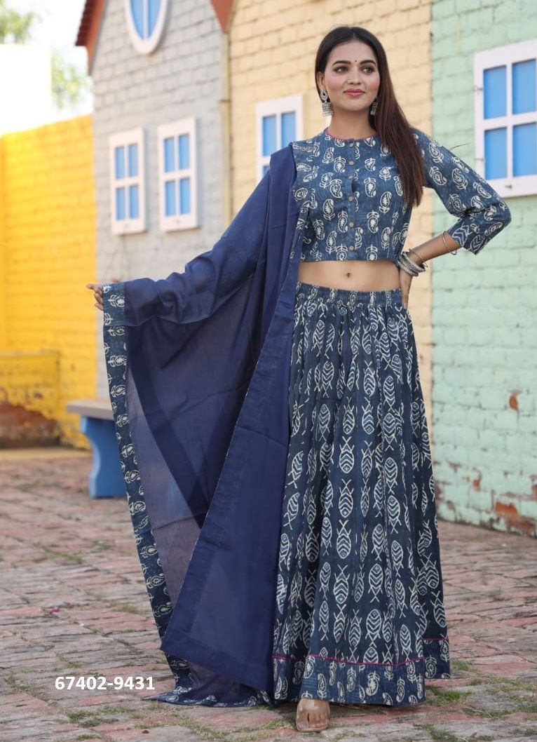 HAND BAGRU PRINTED NAVRATRI SPECIAL - Catalog # 67402 (Set of 9 Readymade Lehengas) HAND BAGRU PRINTED NAVRATRI SPECIAL - Catalog # 67402 (Set of 9 Readymade Lehengas)
