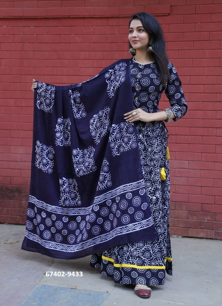 HAND BAGRU PRINTED NAVRATRI SPECIAL - Catalog # 67402 (Set of 9 Readymade Lehengas) HAND BAGRU PRINTED NAVRATRI SPECIAL - Catalog # 67402 (Set of 9 Readymade Lehengas)