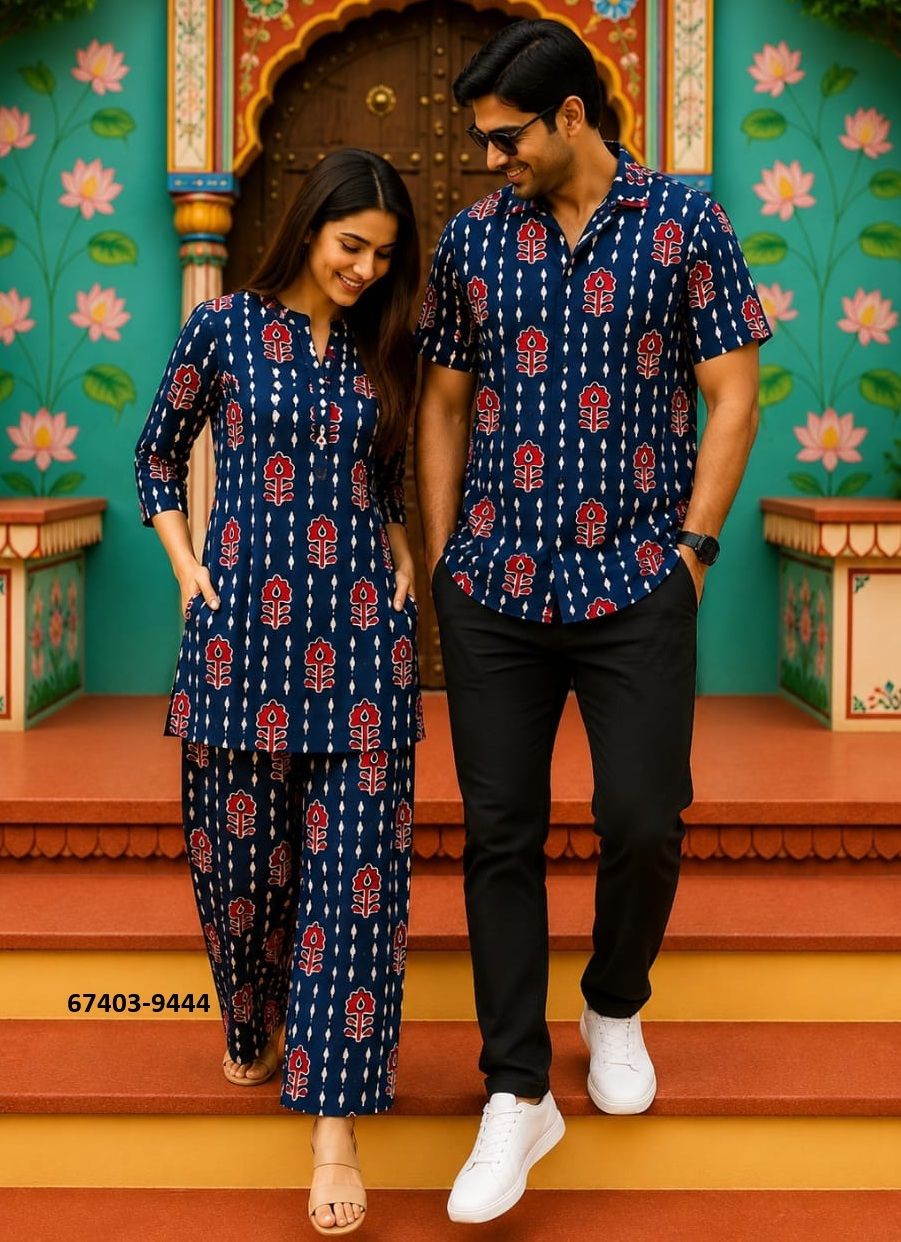 HAND BAGRU PRINTED COUPLE COMBO SET - Catalog # 67403 (Set of 32 Couple-Combo) HAND BAGRU PRINTED COUPLE COMBO SET - Catalog # 67403 (Set of 32 Couple-Combo)