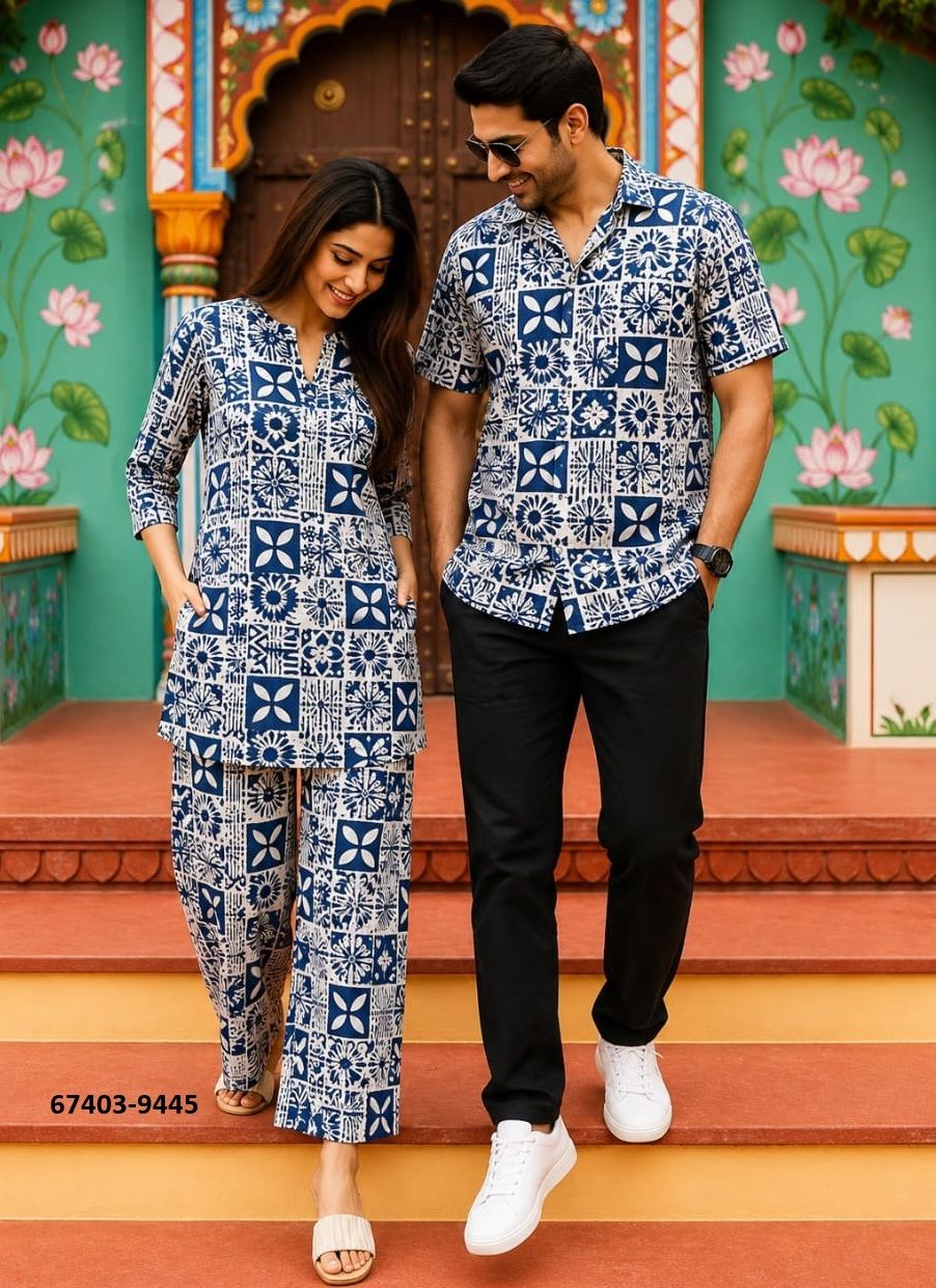 HAND BAGRU PRINTED COUPLE COMBO SET - Catalog # 67403 (Set of 32 Couple-Combo) HAND BAGRU PRINTED COUPLE COMBO SET - Catalog # 67403 (Set of 32 Couple-Combo)