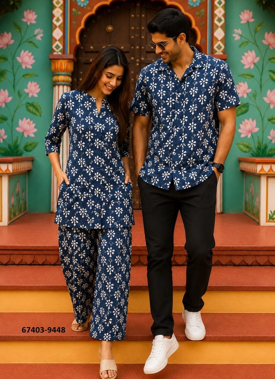HAND BAGRU PRINTED COUPLE COMBO SET - Catalog # 67403 (Set of 32 Couple-Combo) HAND BAGRU PRINTED COUPLE COMBO SET - Catalog # 67403 (Set of 32 Couple-Combo)