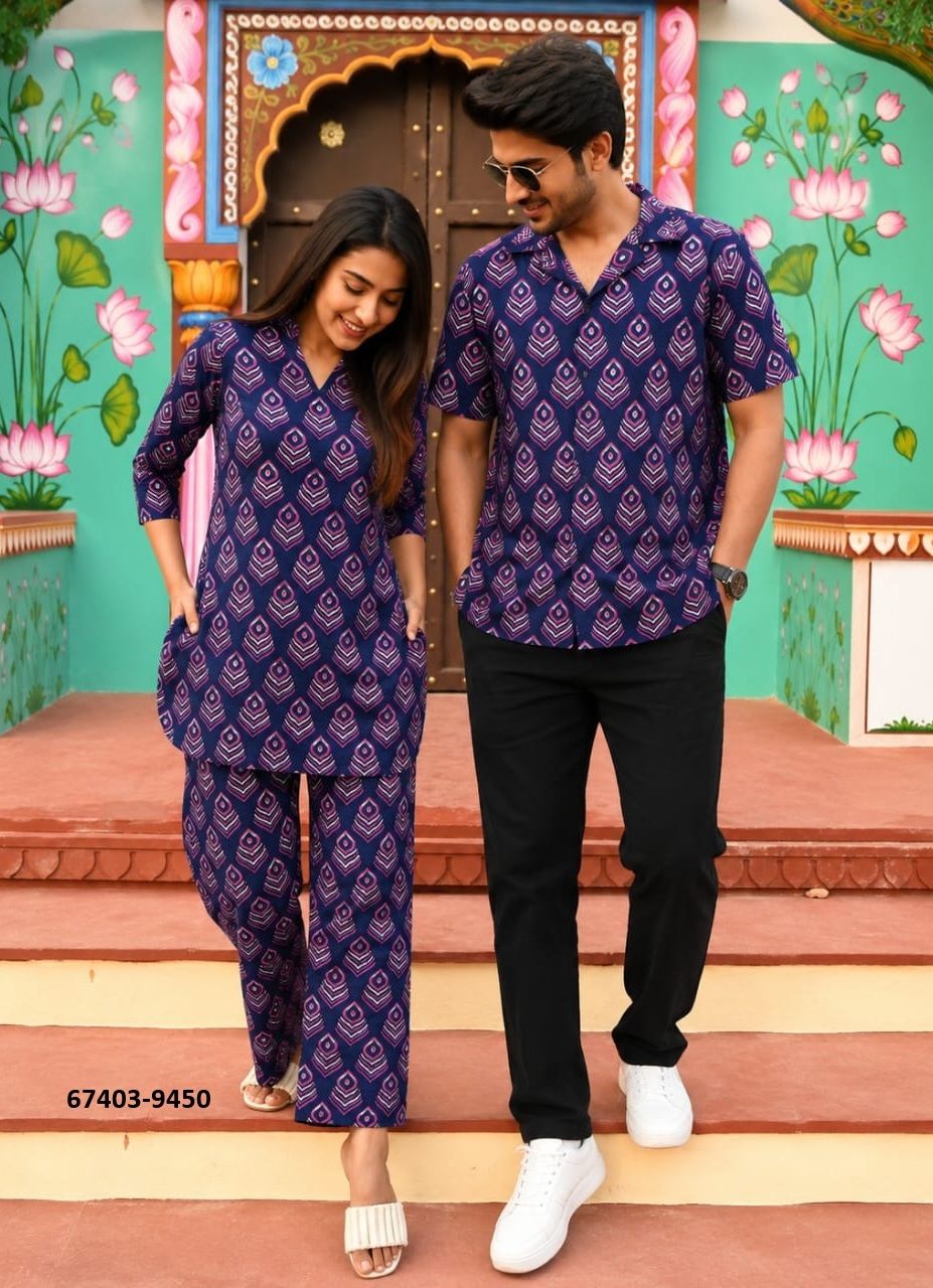 HAND BAGRU PRINTED COUPLE COMBO SET - Catalog # 67403 (Set of 32 Couple-Combo) HAND BAGRU PRINTED COUPLE COMBO SET - Catalog # 67403 (Set of 32 Couple-Combo)