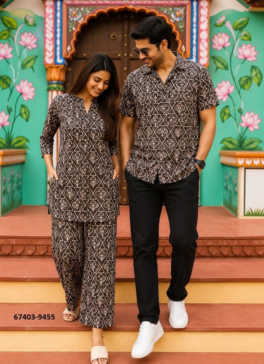 HAND BAGRU PRINTED COUPLE COMBO SET - Catalog # 67403 (Set of 32 Couple-Combo) HAND BAGRU PRINTED COUPLE COMBO SET - Catalog # 67403 (Set of 32 Couple-Combo)