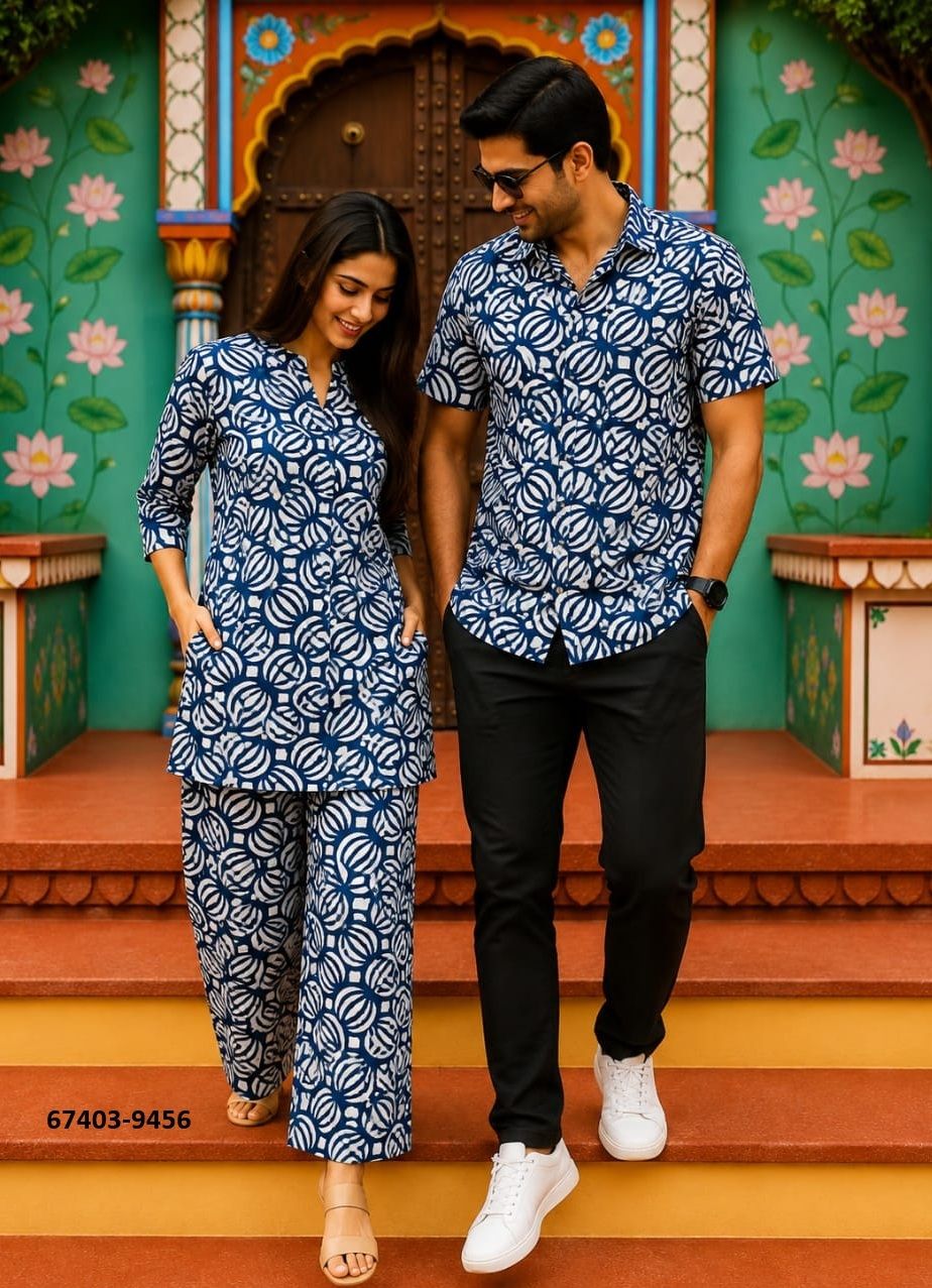 HAND BAGRU PRINTED COUPLE COMBO SET - Catalog # 67403 (Set of 32 Couple-Combo) HAND BAGRU PRINTED COUPLE COMBO SET - Catalog # 67403 (Set of 32 Couple-Combo)