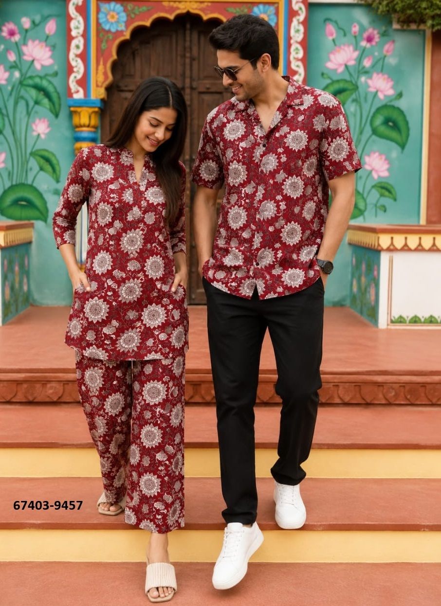 HAND BAGRU PRINTED COUPLE COMBO SET - Catalog # 67403 (Set of 32 Couple-Combo) HAND BAGRU PRINTED COUPLE COMBO SET - Catalog # 67403 (Set of 32 Couple-Combo)