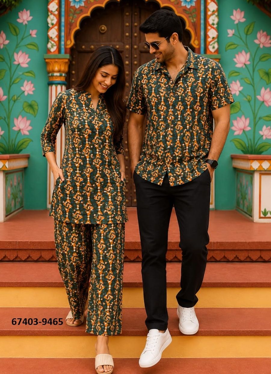 HAND BAGRU PRINTED COUPLE COMBO SET - Catalog # 67403 (Set of 32 Couple-Combo) HAND BAGRU PRINTED COUPLE COMBO SET - Catalog # 67403 (Set of 32 Couple-Combo)
