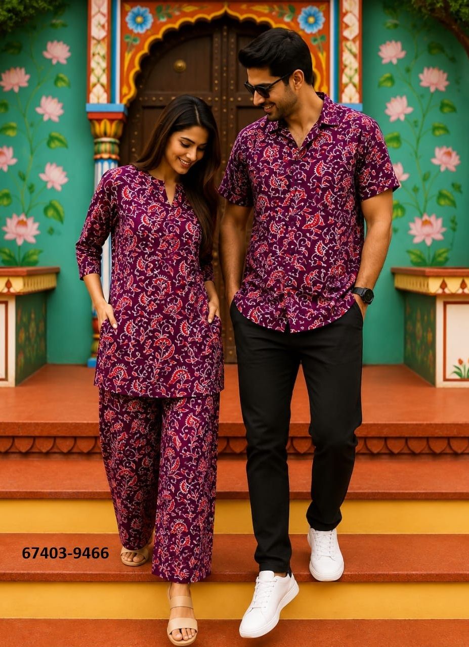 HAND BAGRU PRINTED COUPLE COMBO SET - Catalog # 67403 (Set of 32 Couple-Combo) HAND BAGRU PRINTED COUPLE COMBO SET - Catalog # 67403 (Set of 32 Couple-Combo)