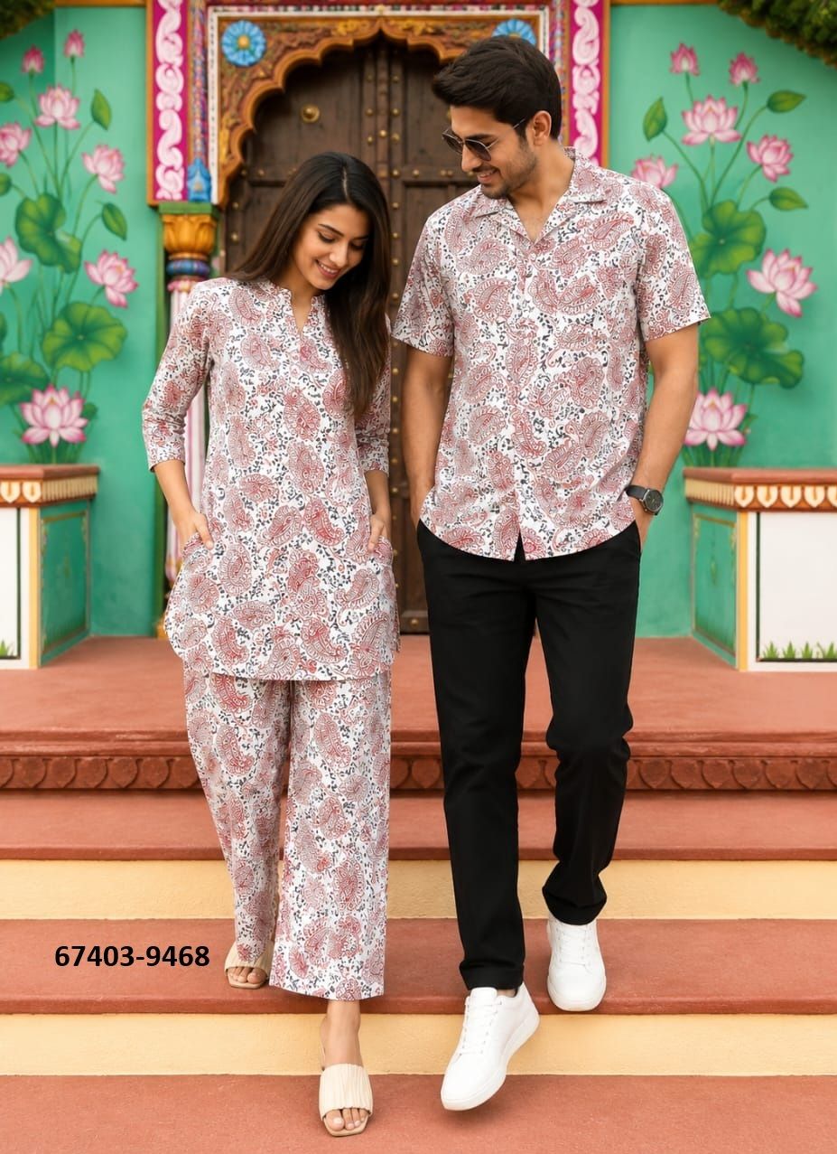 HAND BAGRU PRINTED COUPLE COMBO SET - Catalog # 67403 (Set of 32 Couple-Combo) HAND BAGRU PRINTED COUPLE COMBO SET - Catalog # 67403 (Set of 32 Couple-Combo)