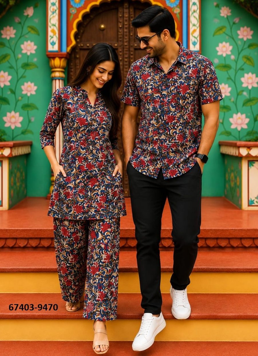 HAND BAGRU PRINTED COUPLE COMBO SET - Catalog # 67403 (Set of 32 Couple-Combo) HAND BAGRU PRINTED COUPLE COMBO SET - Catalog # 67403 (Set of 32 Couple-Combo)