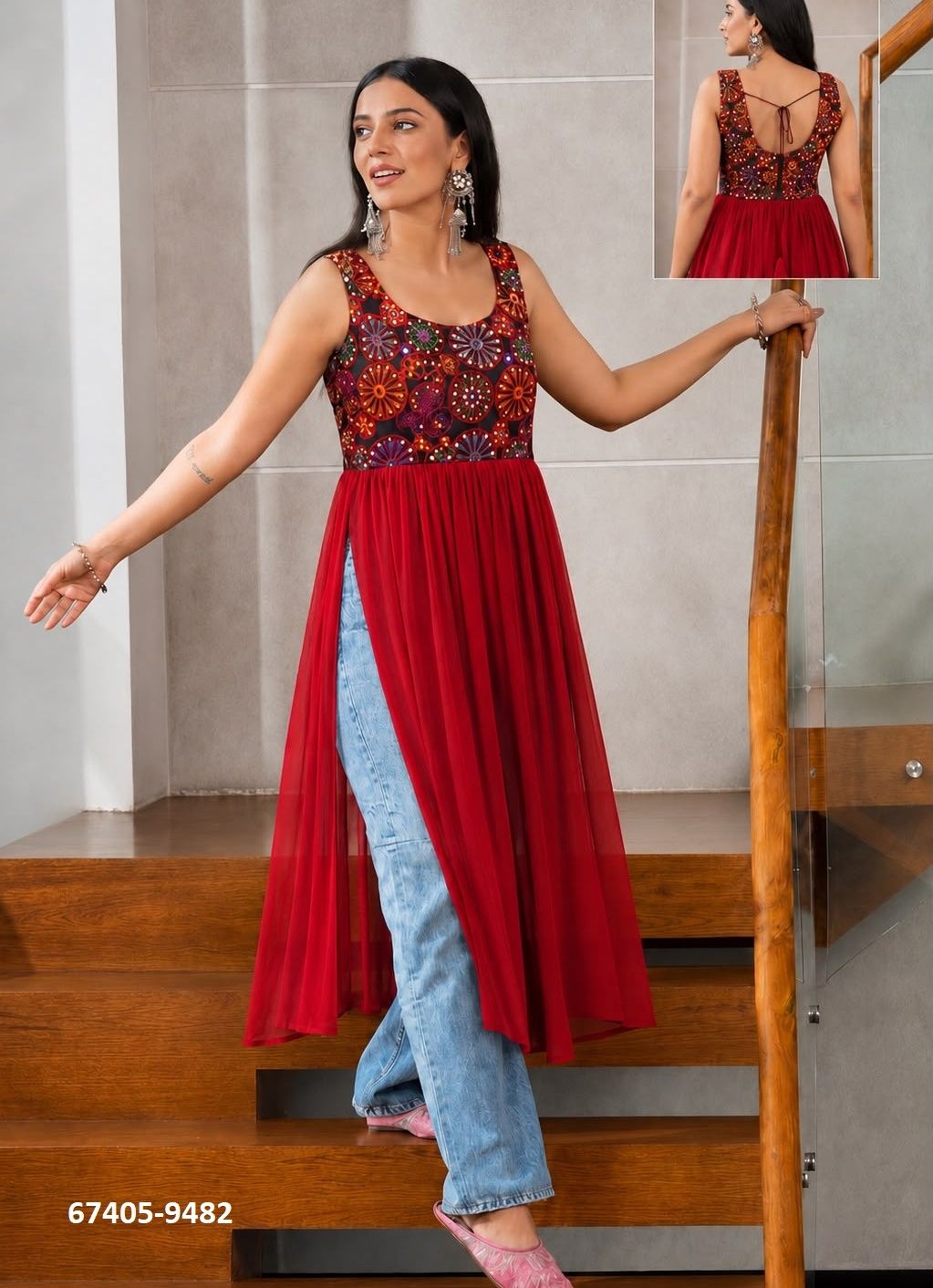 PANI GHAT - Catalog # 67405 (Set of 5 Readymade Women's Kurtis / Tops) PANI GHAT - Catalog # 67405 (Set of 5 Readymade Women's Kurtis / Tops)
