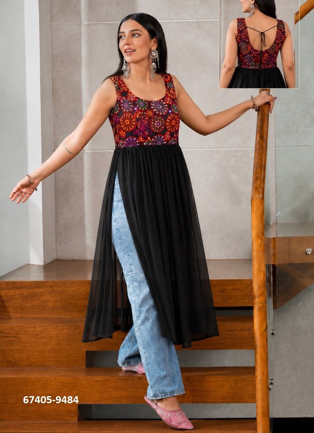 PANI GHAT - Catalog # 67405 (Set of 5 Readymade Women's Kurtis / Tops) PANI GHAT - Catalog # 67405 (Set of 5 Readymade Women's Kurtis / Tops)