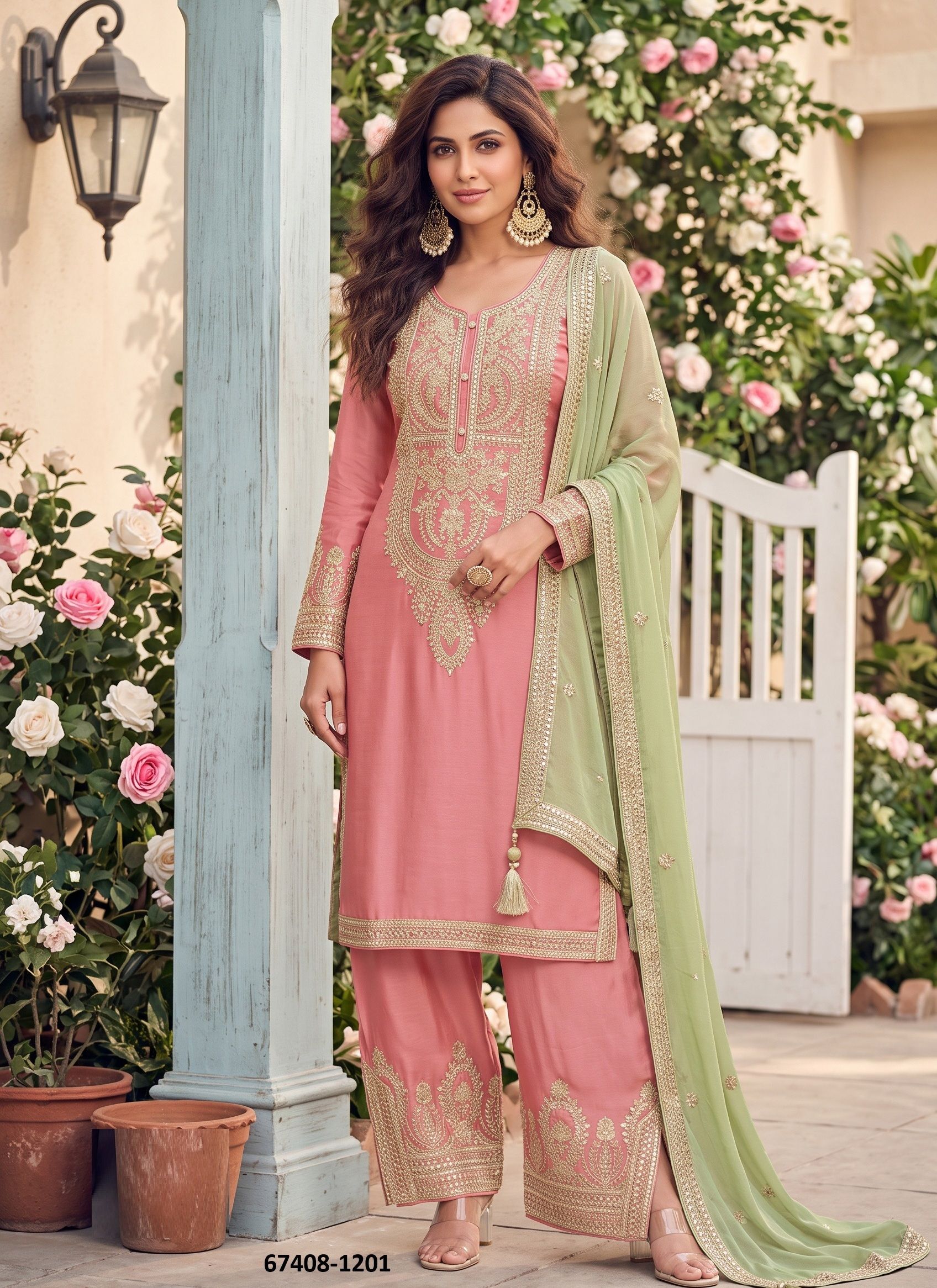 GOMATI - Catalog # 67408 (Set of 2 Readymade Salwar Suits) GOMATI - Catalog # 67408 (Set of 2 Readymade Salwar Suits)