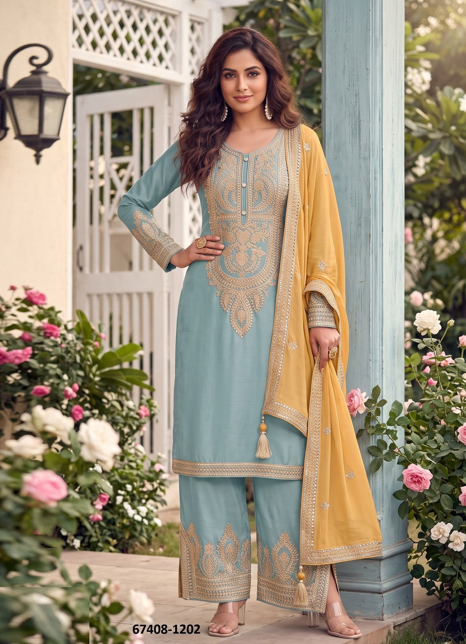 GOMATI - Catalog # 67408 (Set of 2 Readymade Salwar Suits) GOMATI - Catalog # 67408 (Set of 2 Readymade Salwar Suits)