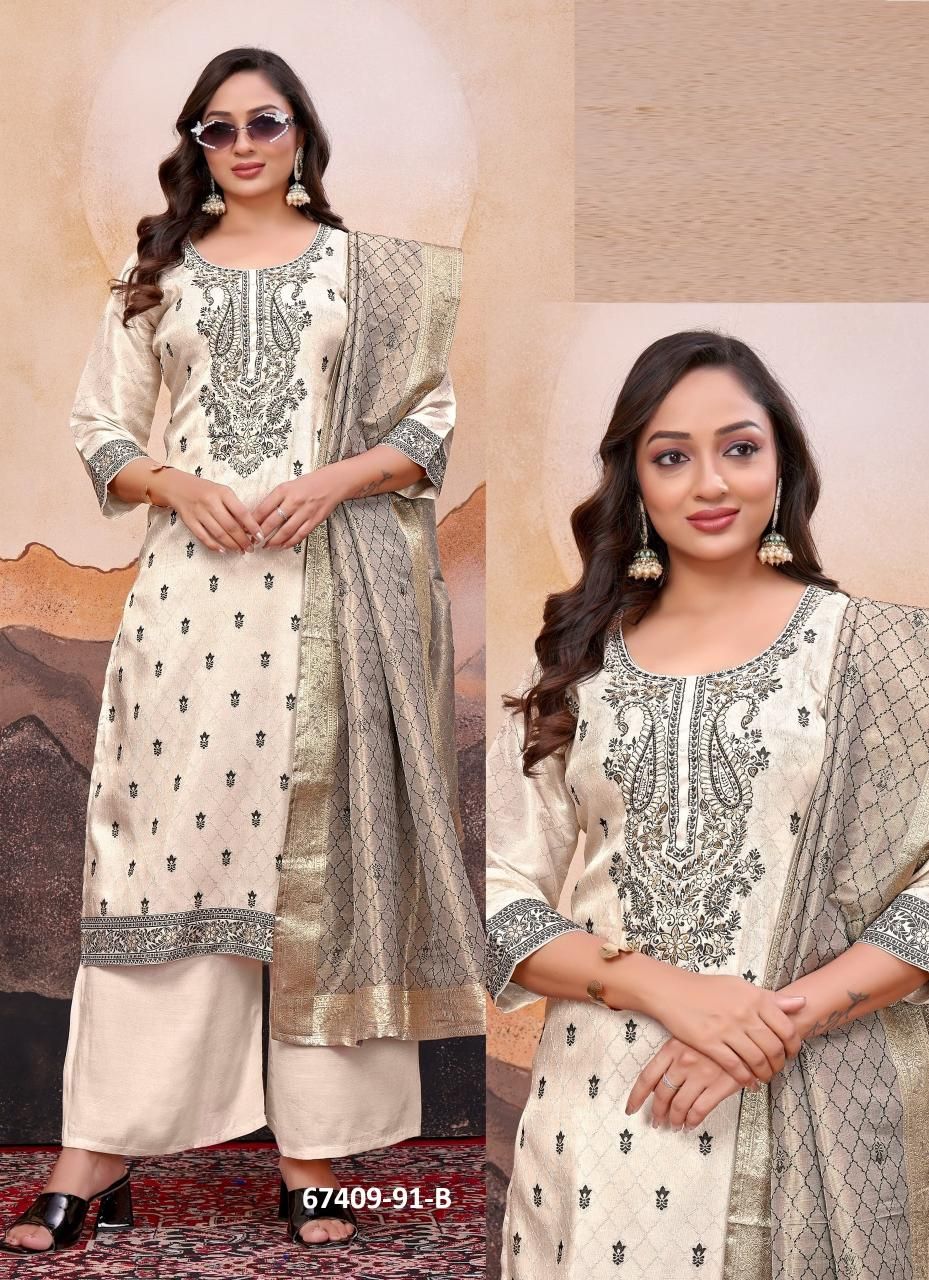 PURNIMA - Catalog # 67409 (Set of 7 SIZE-SETS [Readymade Salwar Suits])