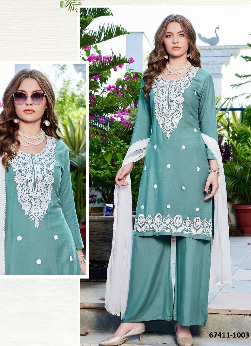 ZARENA - Catalog # 67411 (Set of 28 SIZE-SETS [Readymade Salwar Suits])