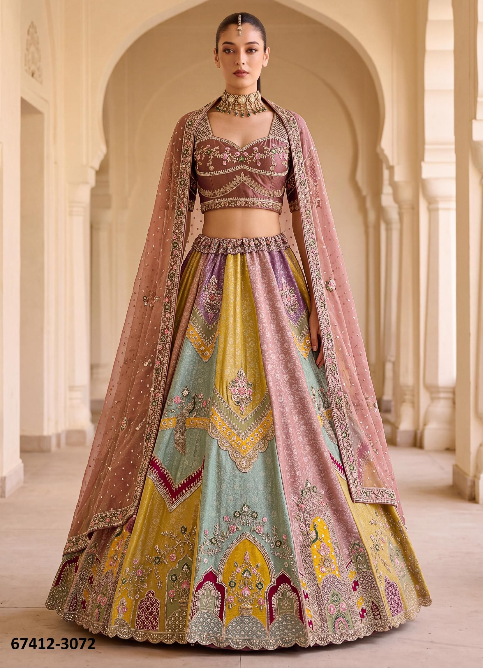 SABINA - Catalog # 67412 (Set of 17 Semi-Stitched Lehengas) SABINA - Catalog # 67412 (Set of 17 Semi-Stitched Lehengas)