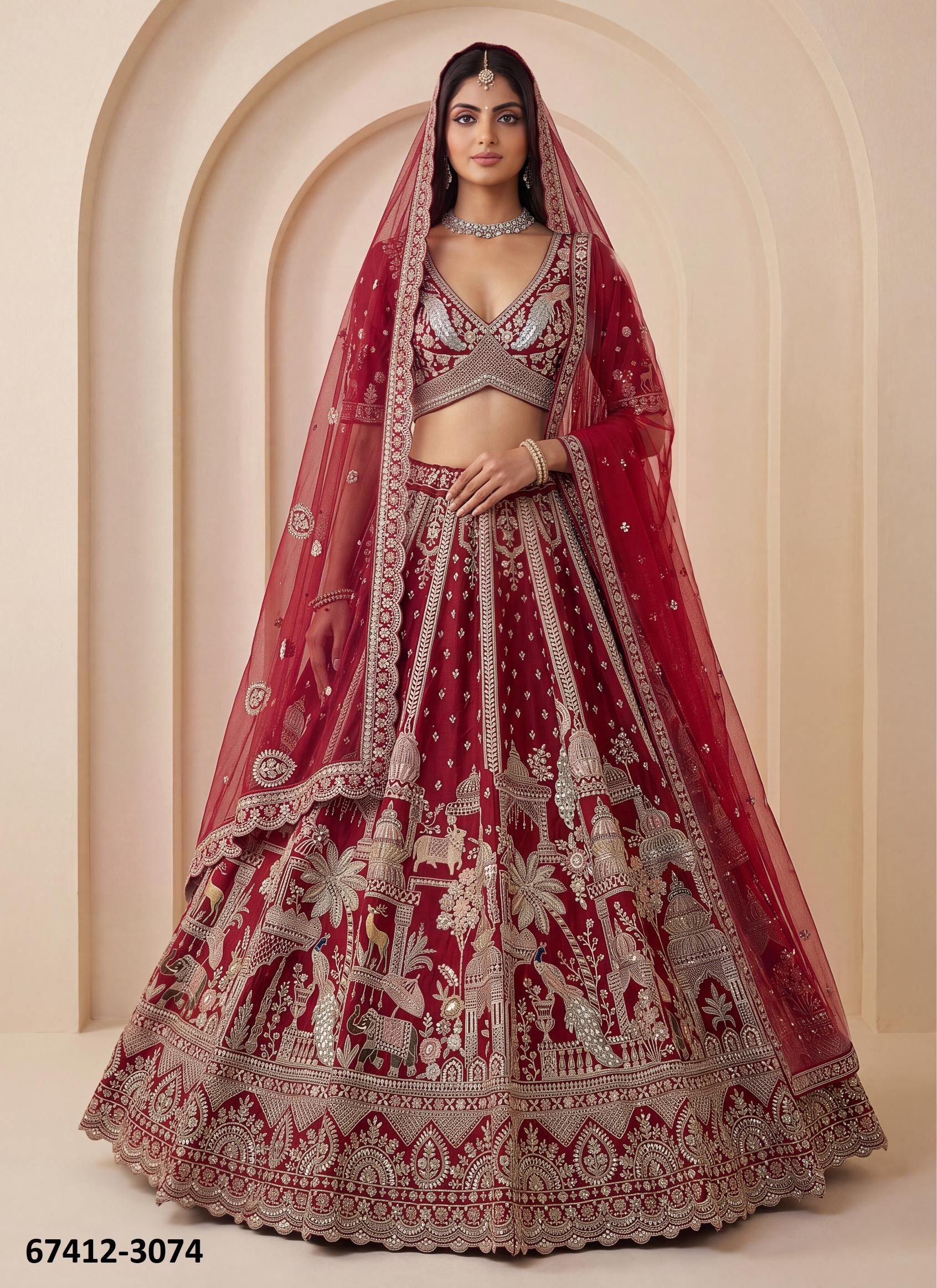 SABINA - Catalog # 67412 (Set of 17 Semi-Stitched Lehengas) SABINA - Catalog # 67412 (Set of 17 Semi-Stitched Lehengas)