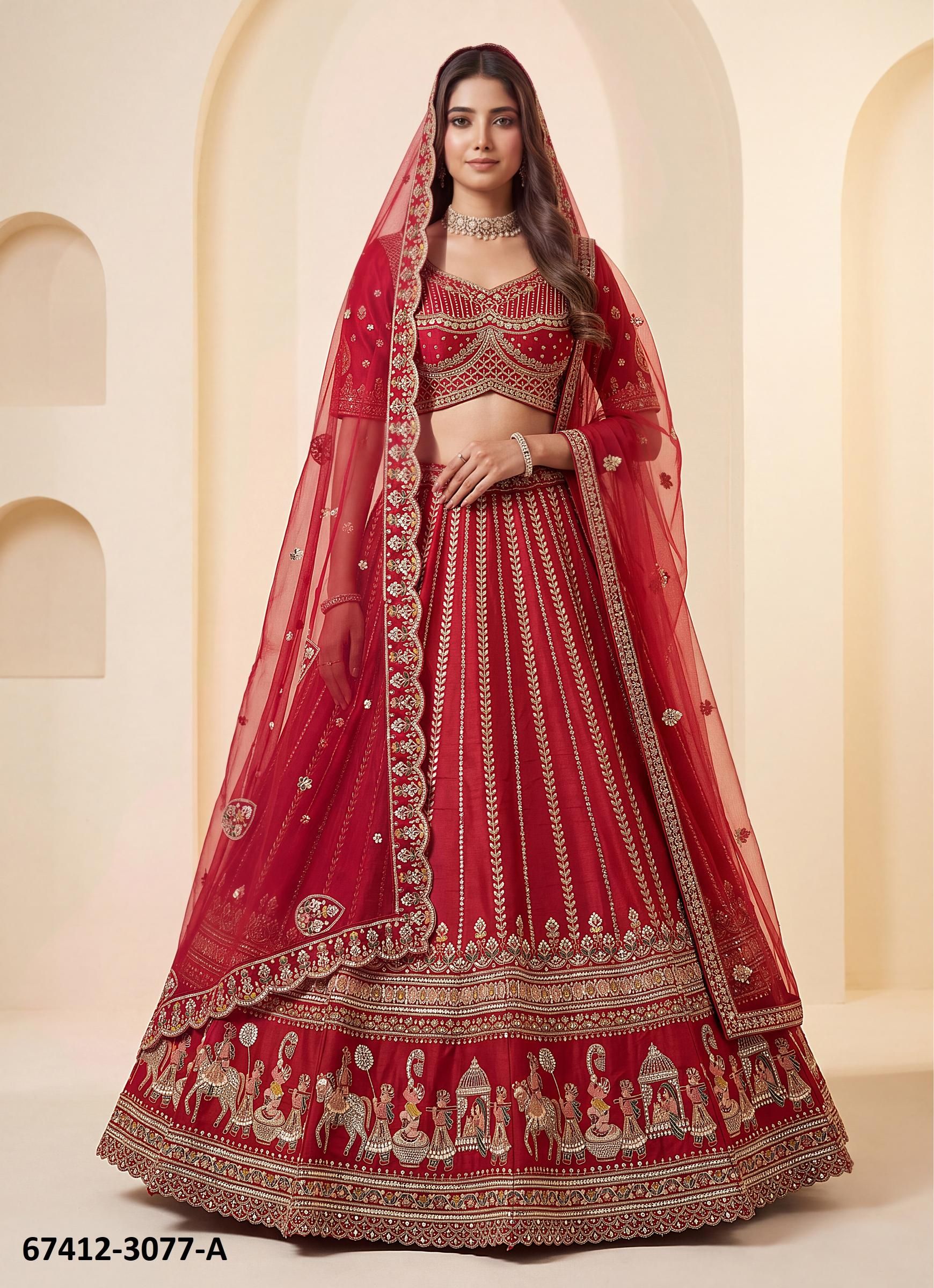 SABINA - Catalog # 67412 (Set of 17 Semi-Stitched Lehengas) SABINA - Catalog # 67412 (Set of 17 Semi-Stitched Lehengas)