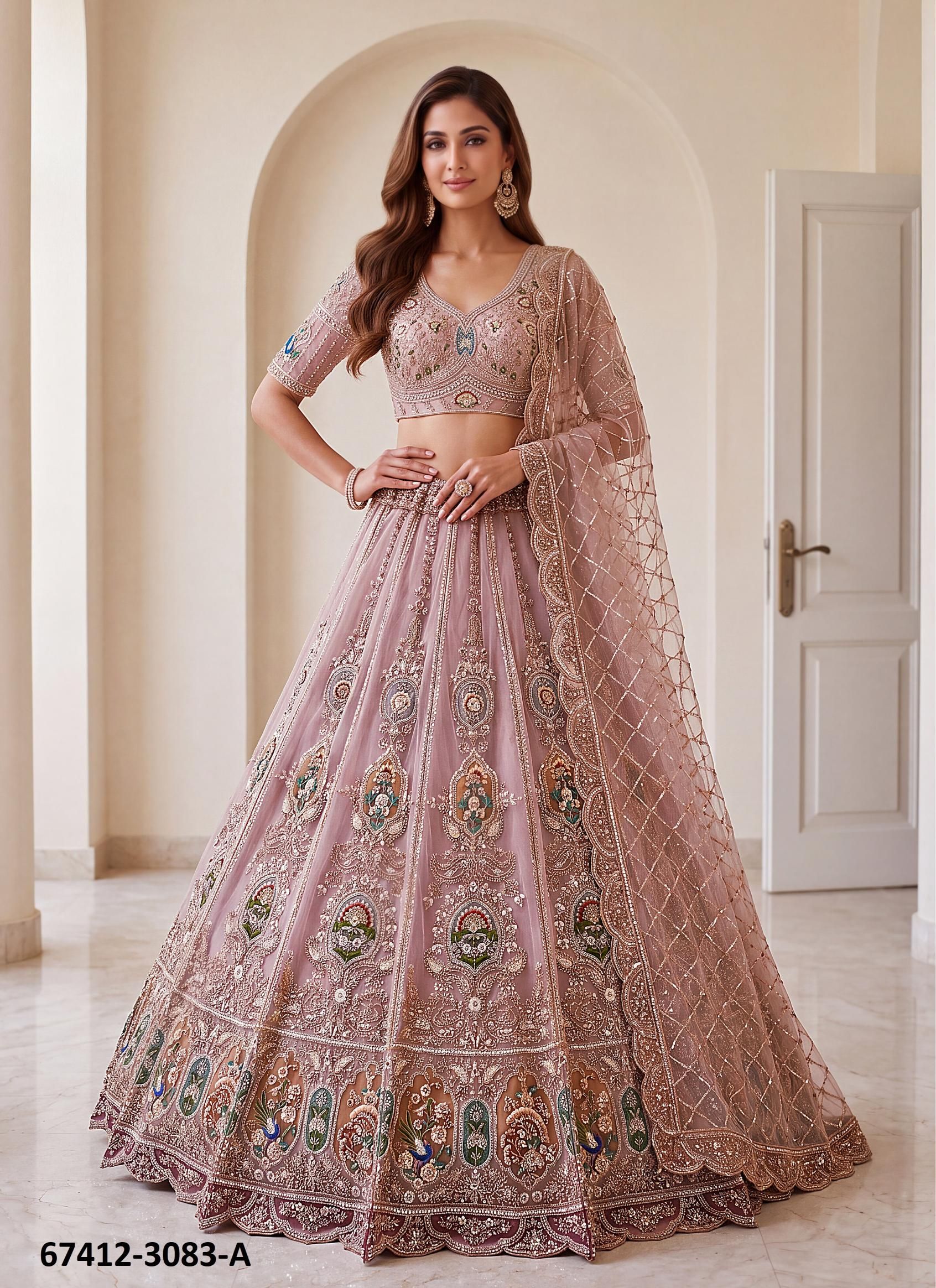 SABINA - Catalog # 67412 (Set of 17 Semi-Stitched Lehengas) SABINA - Catalog # 67412 (Set of 17 Semi-Stitched Lehengas)