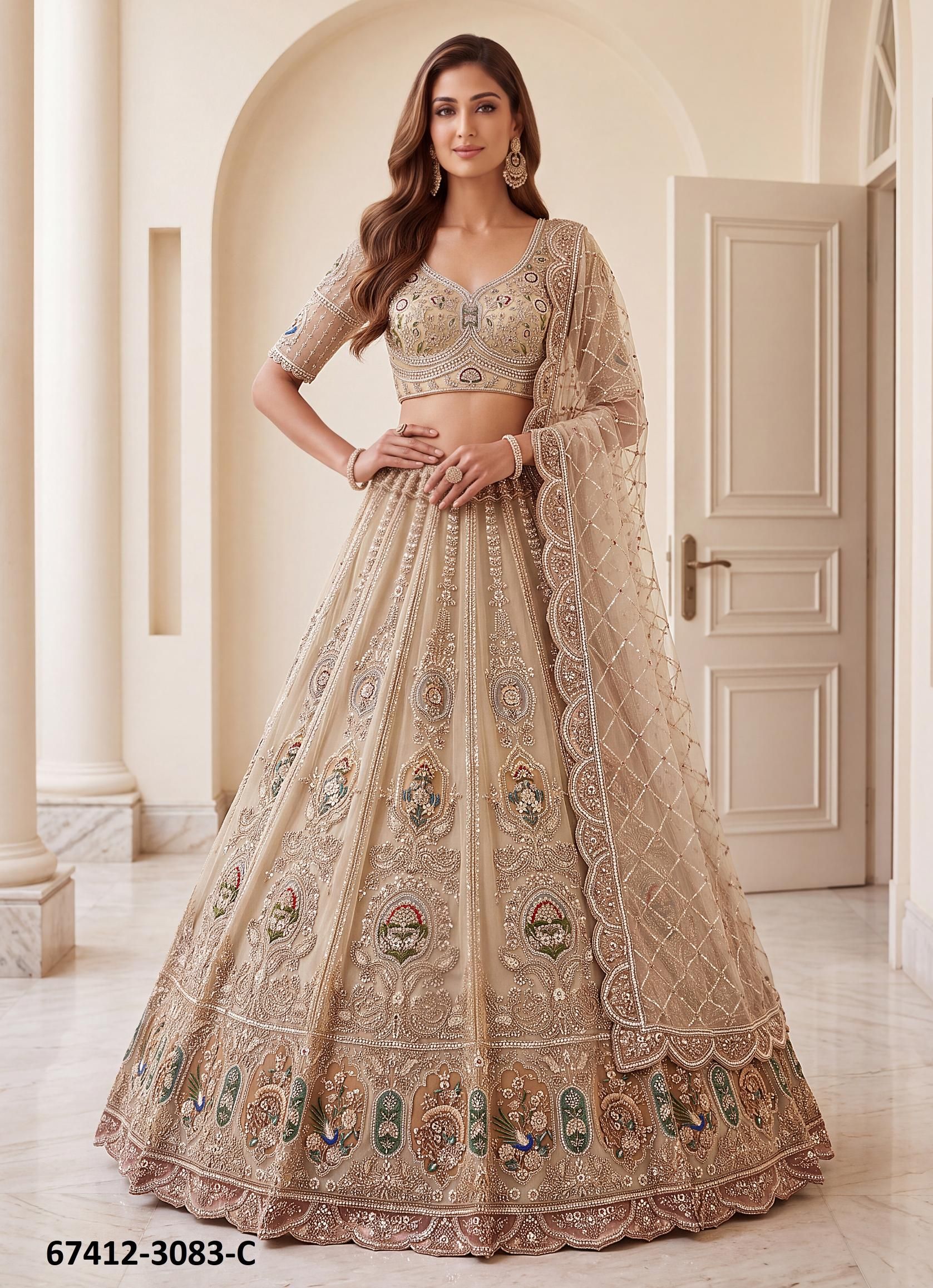 SABINA - Catalog # 67412 (Set of 17 Semi-Stitched Lehengas) SABINA - Catalog # 67412 (Set of 17 Semi-Stitched Lehengas)