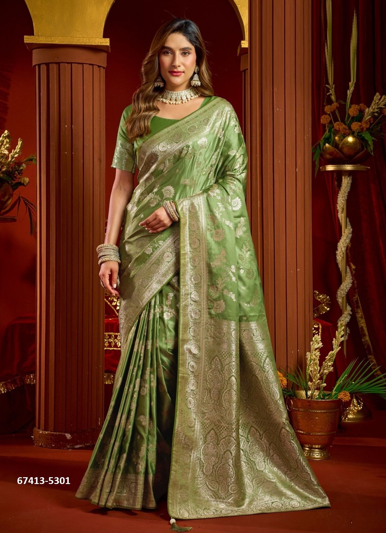 SHIMONA - Catalog # 67413 (Set of 4 Sarees) SHIMONA - Catalog # 67413 (Set of 4 Sarees)