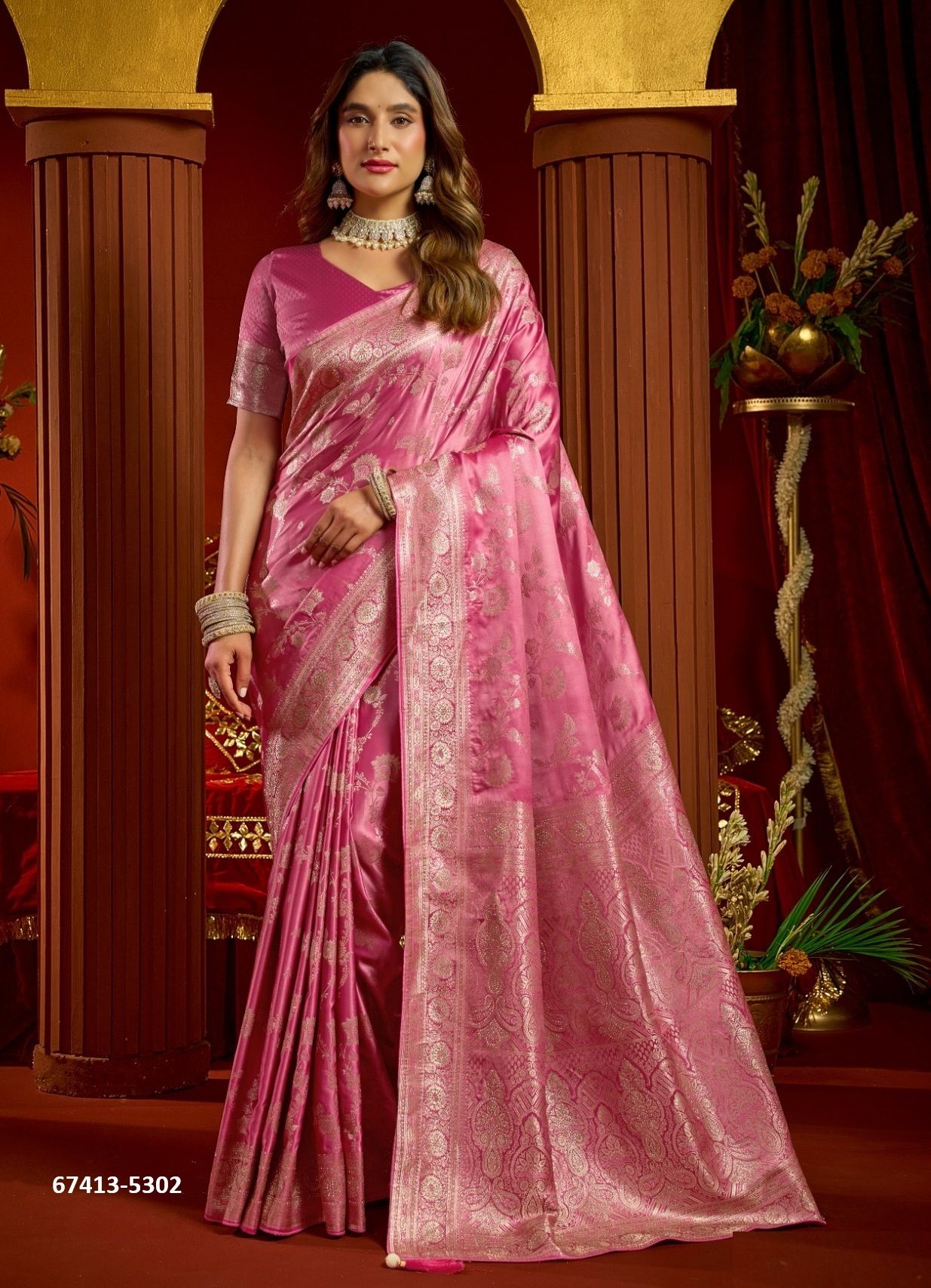 SHIMONA - Catalog # 67413 (Set of 4 Sarees) SHIMONA - Catalog # 67413 (Set of 4 Sarees)