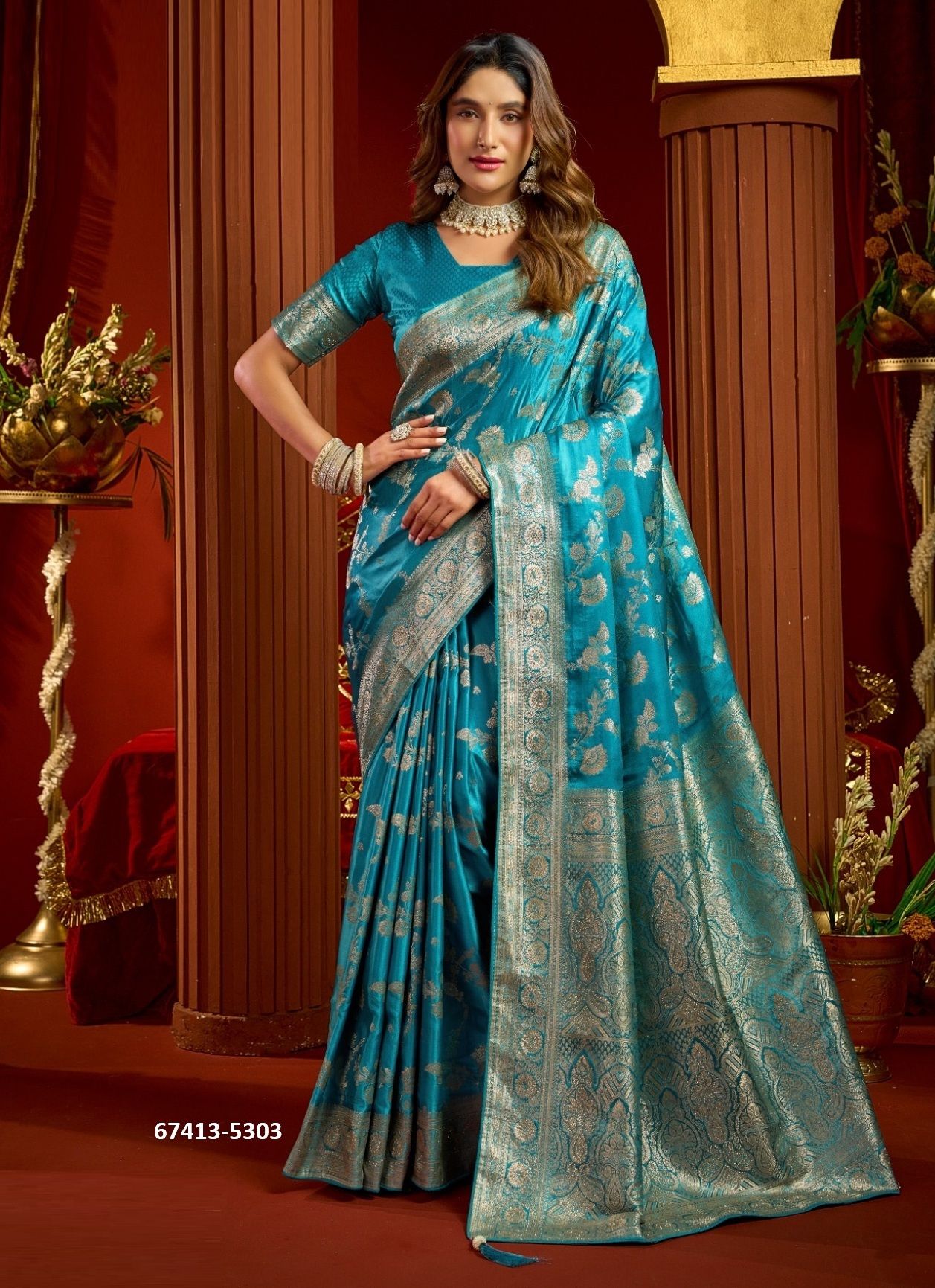 SHIMONA - Catalog # 67413 (Set of 4 Sarees) SHIMONA - Catalog # 67413 (Set of 4 Sarees)