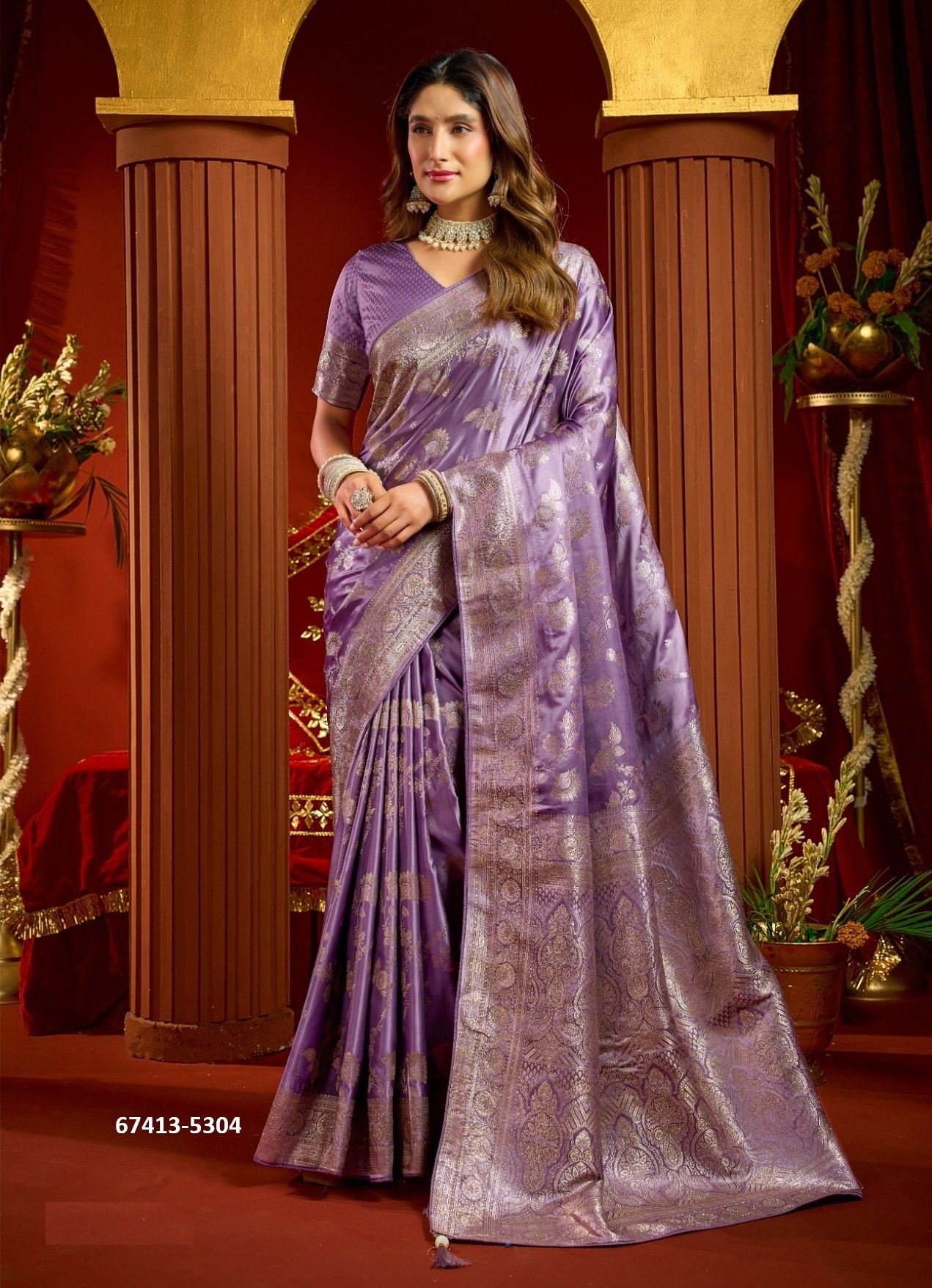 SHIMONA - Catalog # 67413 (Set of 4 Sarees) SHIMONA - Catalog # 67413 (Set of 4 Sarees)