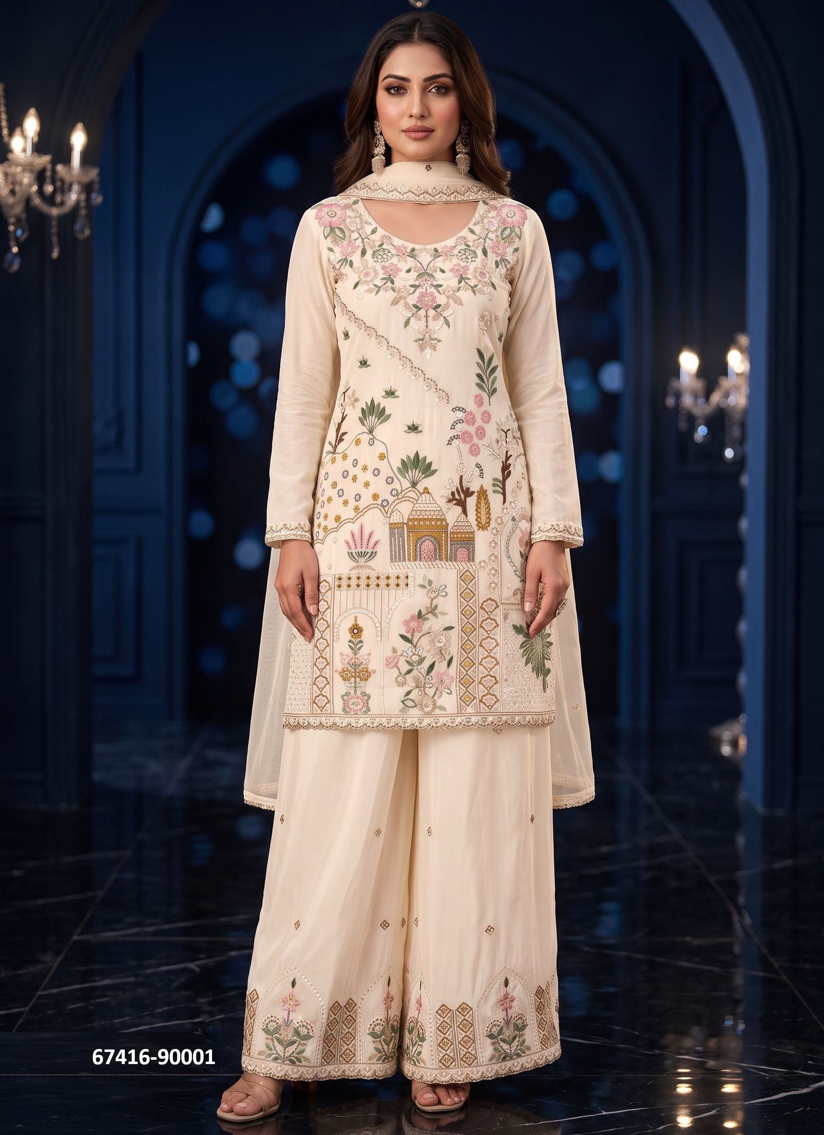 SHEENA - Catalog # 67416 (Set of 2 Readymade Salwar Suits) SHEENA - Catalog # 67416 (Set of 2 Readymade Salwar Suits)
