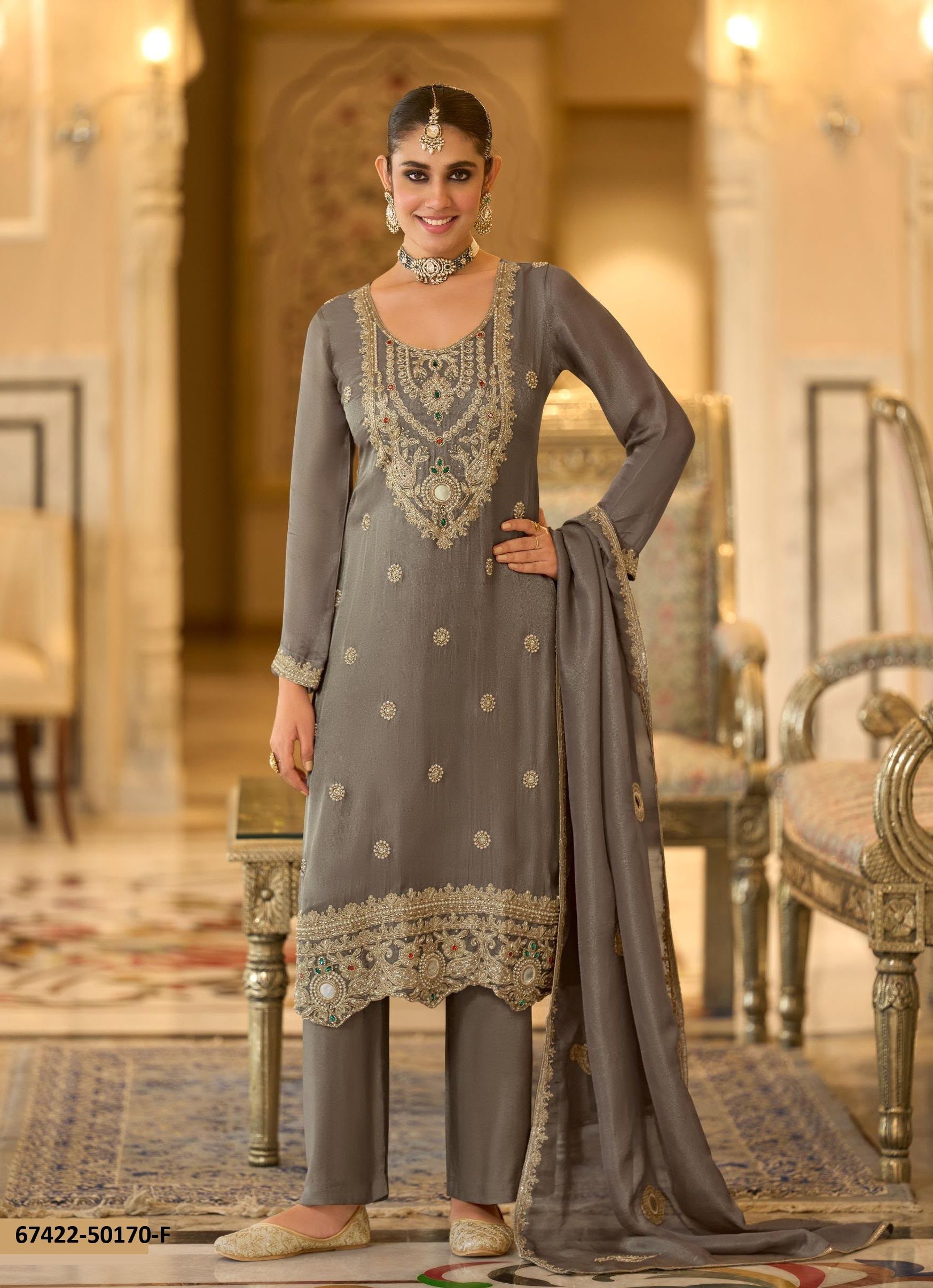 TAN TANA - Catalog # 67422 (Set of 4 SIZE-SETS [Readymade Salwar Suits])