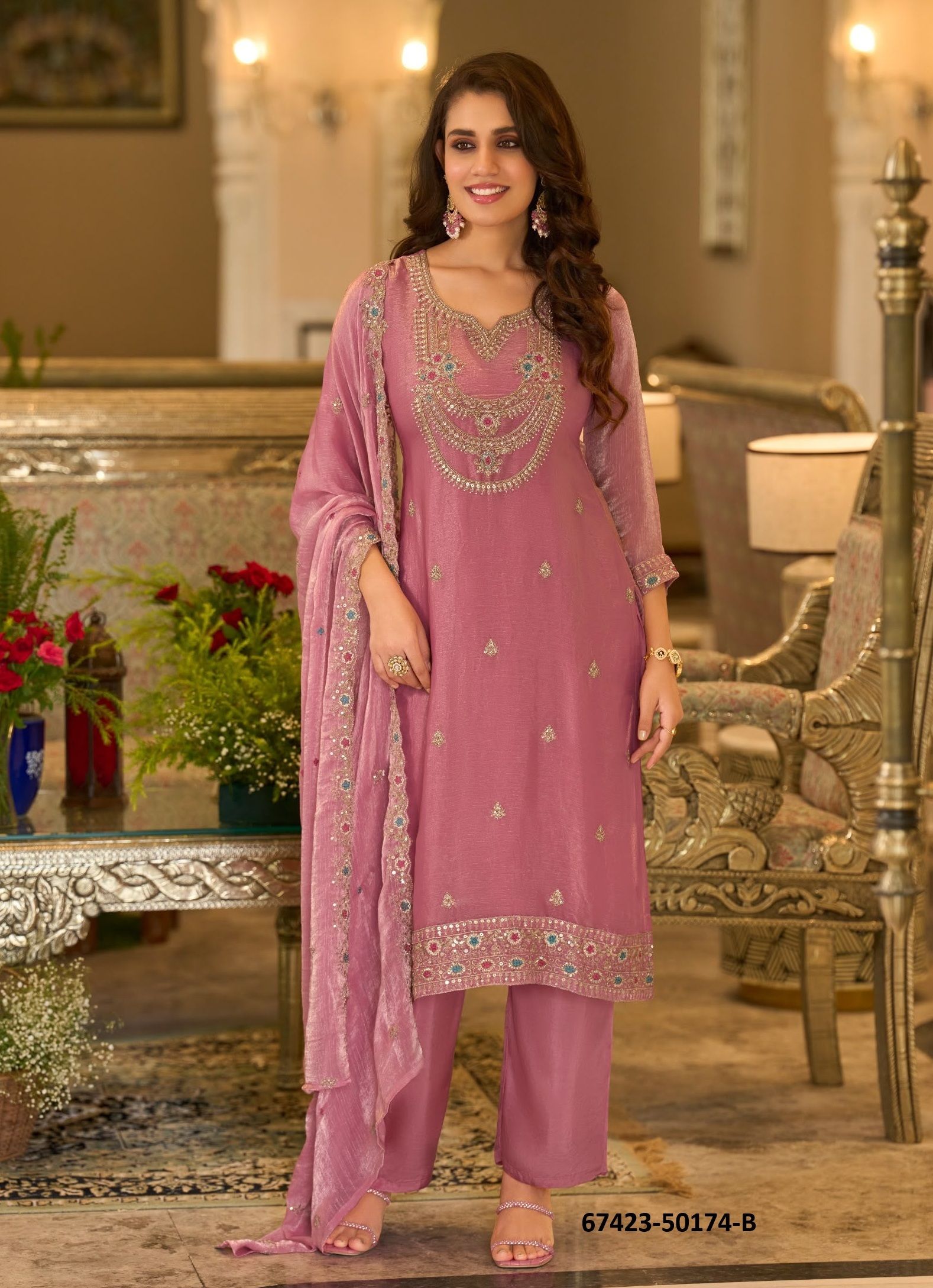 TANA BANA - Catalog # 67423 (Set of 4 SIZE-SETS [Readymade Salwar Suits])