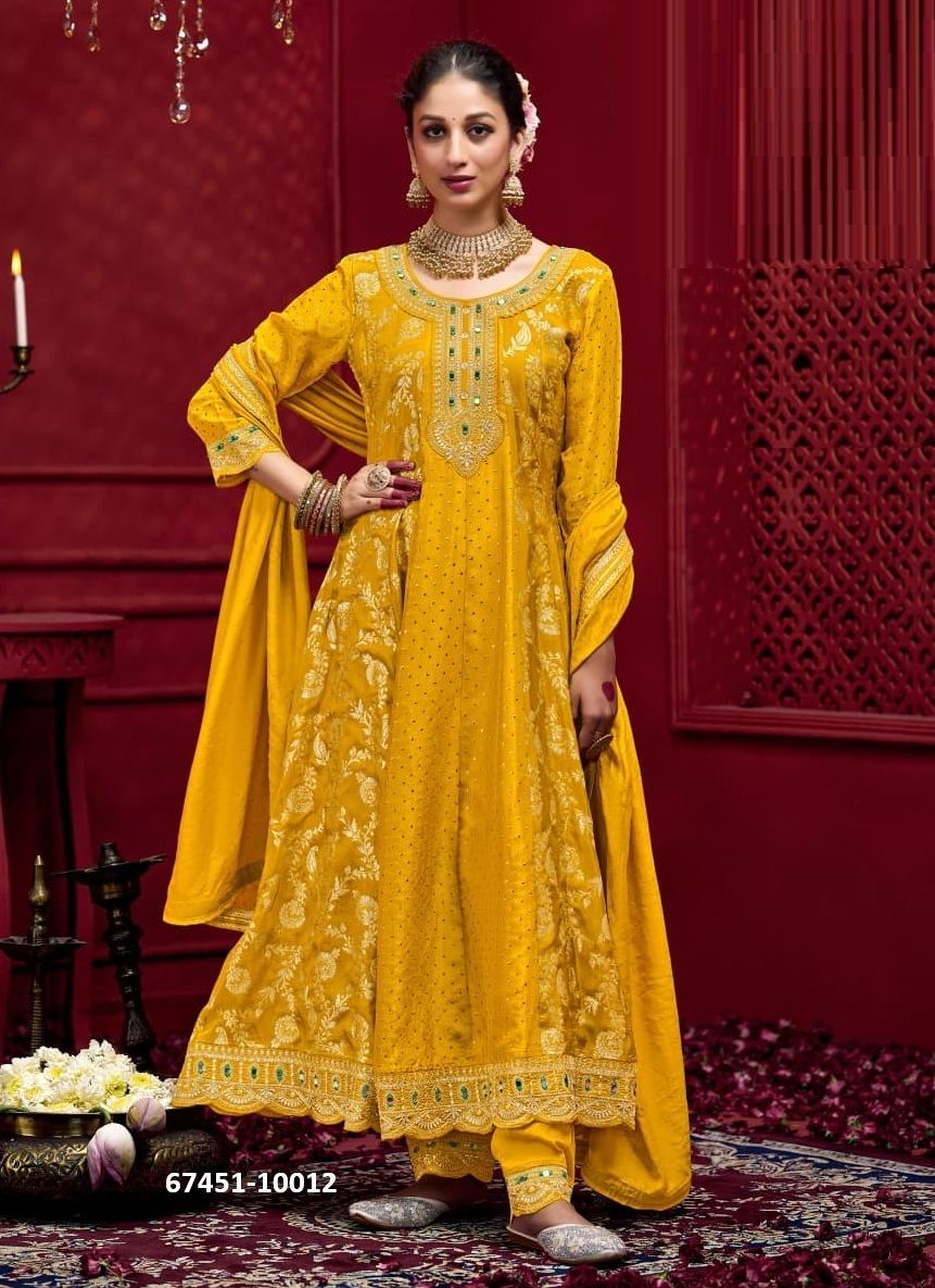 MOR-PANKH - Catalog # 67451 (Set of 4 Readymade Salwar Suits)