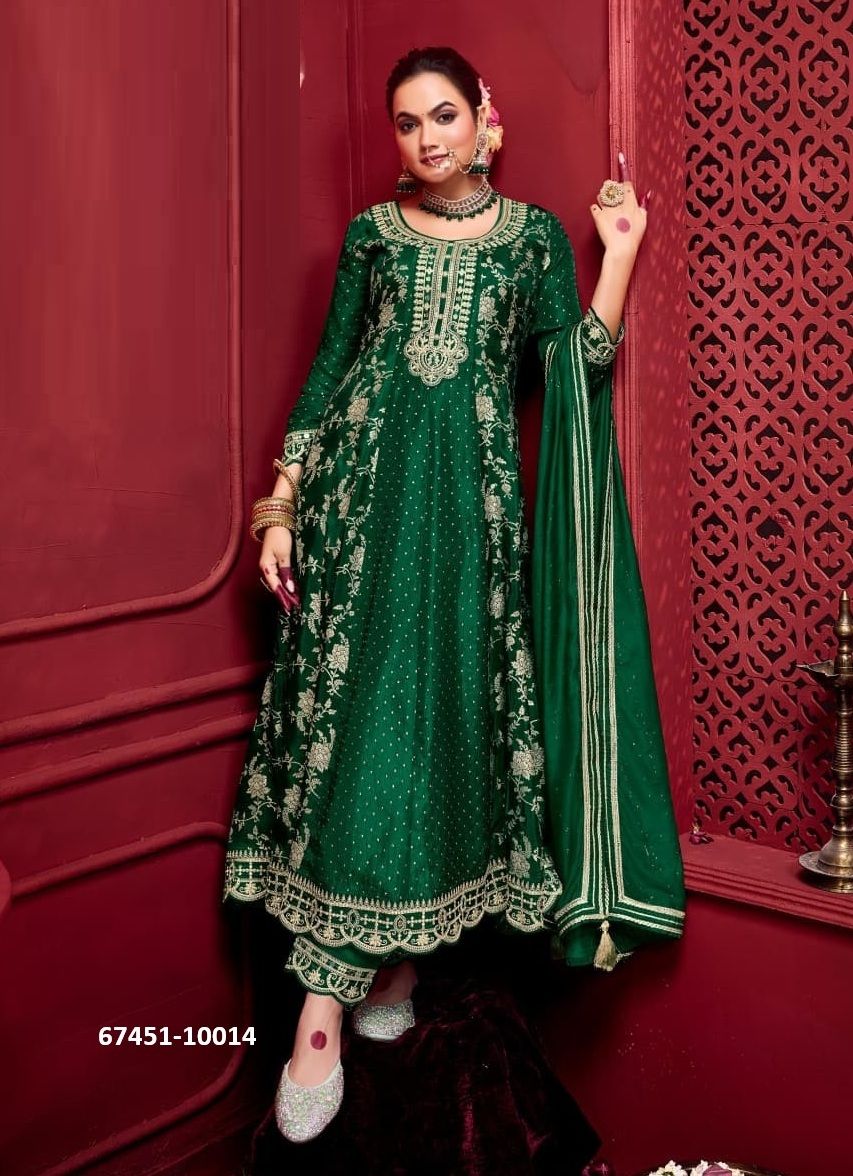 MOR-PANKH - Catalog # 67451 (Set of 4 Readymade Salwar Suits)